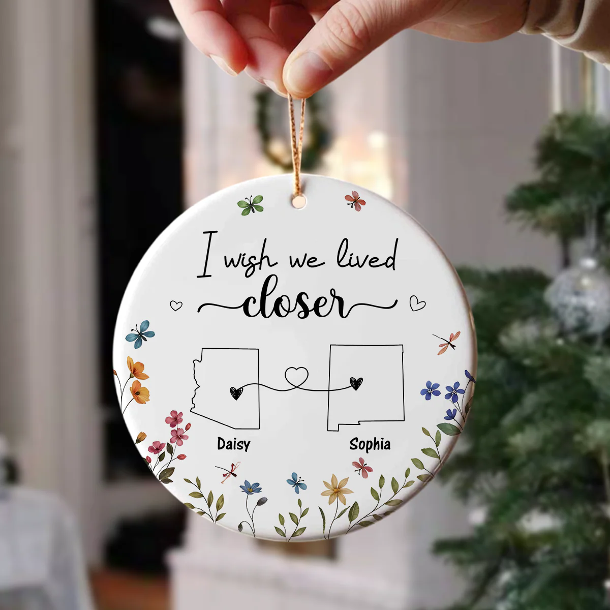 I Wish We Lived Closer Personalized State By State Ornament Gift For Long Distance Relationship CH07 896126 - Image 5