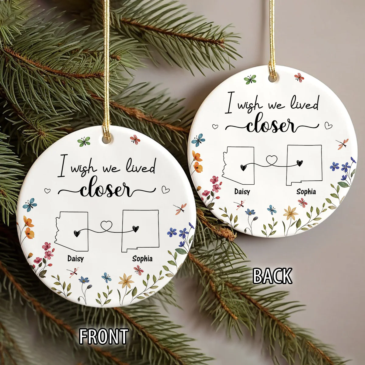 I Wish We Lived Closer Personalized State By State Ornament Gift For Long Distance Relationship CH07 896126 - Image 7