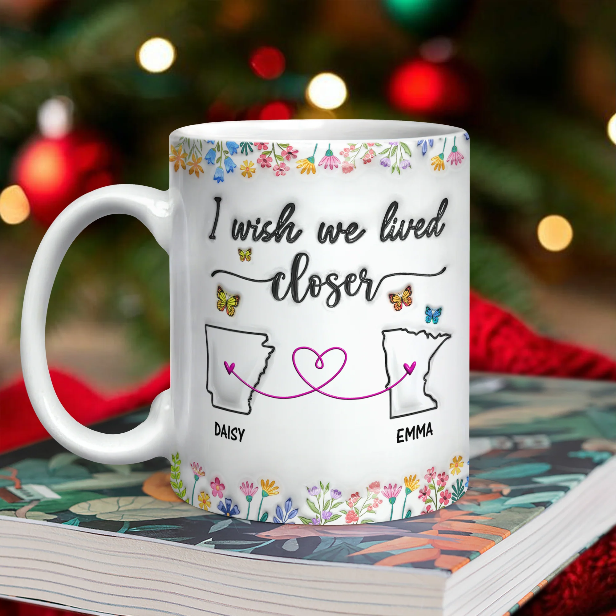 I Wish You Lived Next Door Personalized 3D Inflated Effect Mug For Bestie Sister Long Distance Relationship Gift CH07 896322 - Image 3