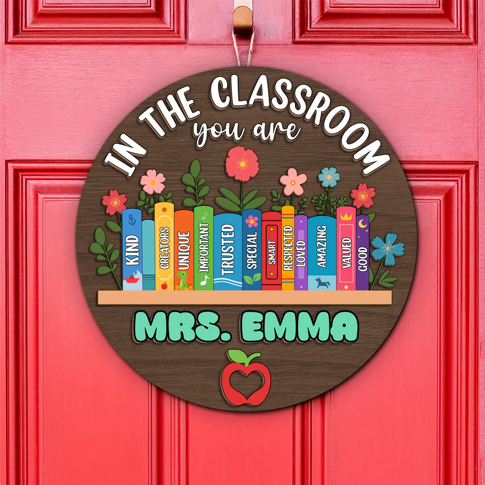 In this Classroom You Are Personalized Cute Teacher Door Sign Classroom Decor CH07 896156 - Image 7