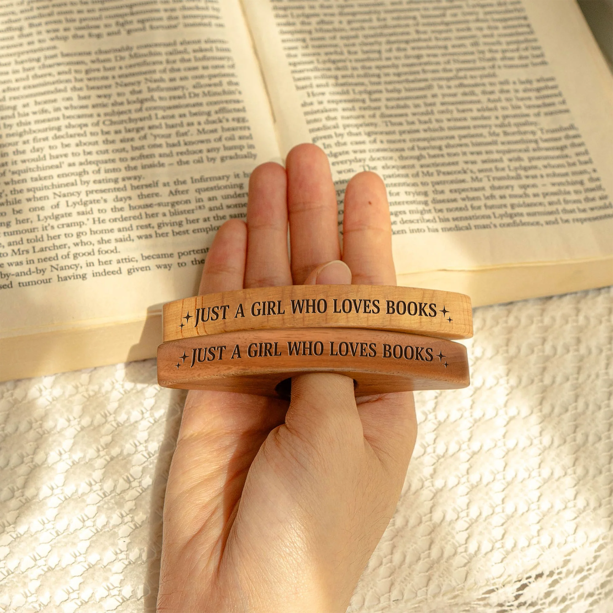 Just A Girl Who Love Books Personalized Engraved Book Page Holder CH07 899512 - Image 5