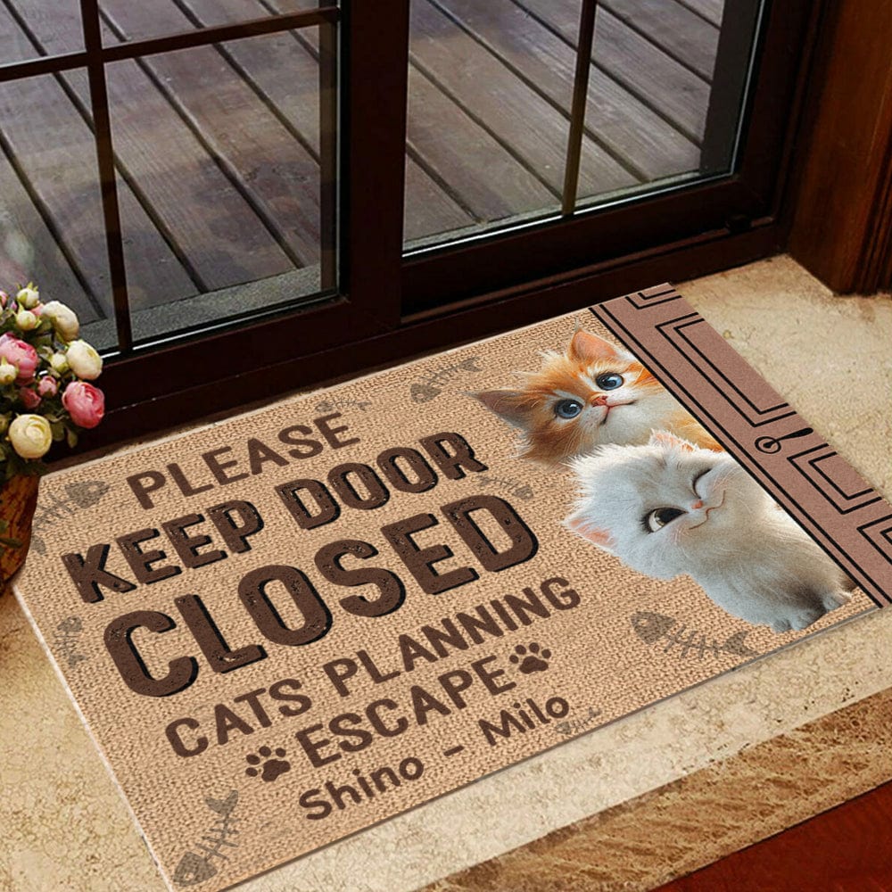 Keep Door Closed Cats Planning Escape Personalized Doormat Funny Gift For Cat Lovers CH07 895232 - Image 5