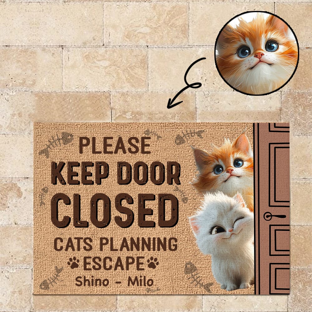 Keep Door Closed Cats Planning Escape Personalized Doormat Funny Gift For Cat Lovers CH07 895232 - Image 8