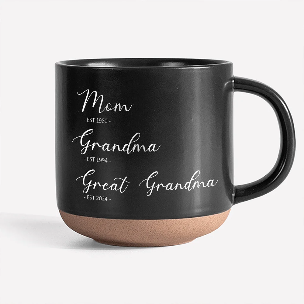 Mom Grandma Great Grandma Personalized Pottery Mug, Gift For Mom Grandma TH10 895028