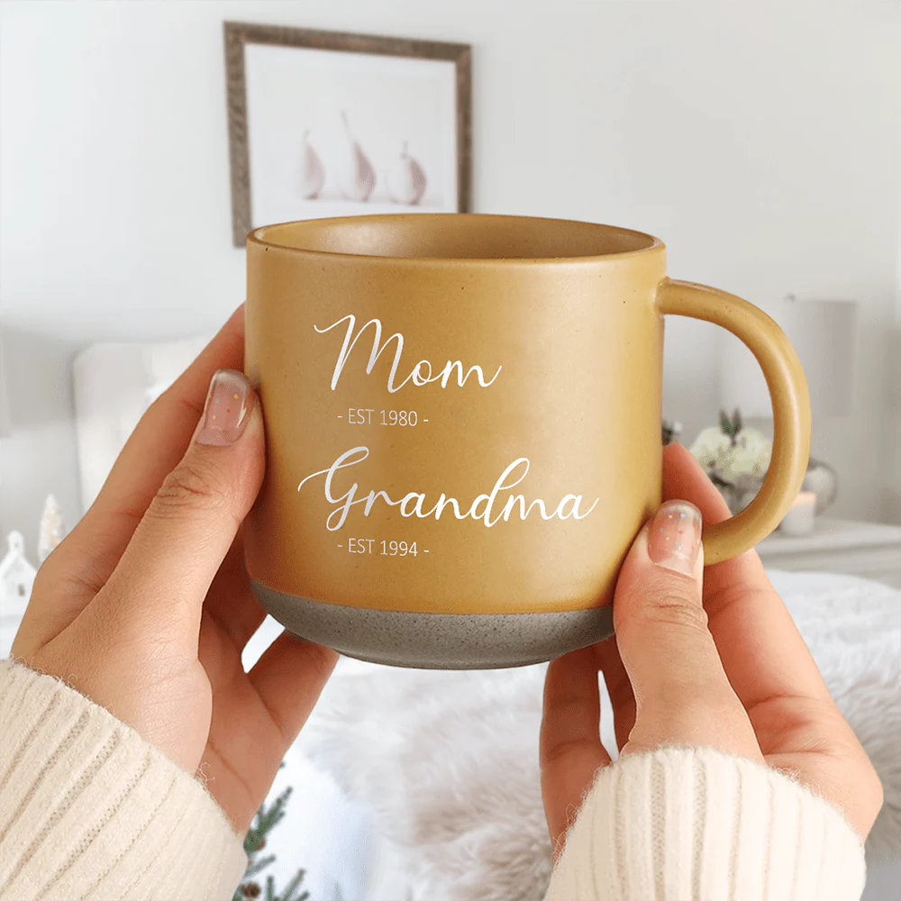 Mom Grandma Great Grandma Personalized Pottery Mug, Gift For Mom Grandma TH10 895028 - Image 2
