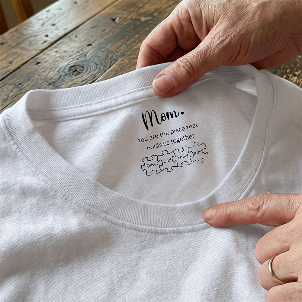 Mom You Are The Piece That Holds Us Together Personalized Neck Print Shirt For Mothers Day CH07 910944 - Image 4