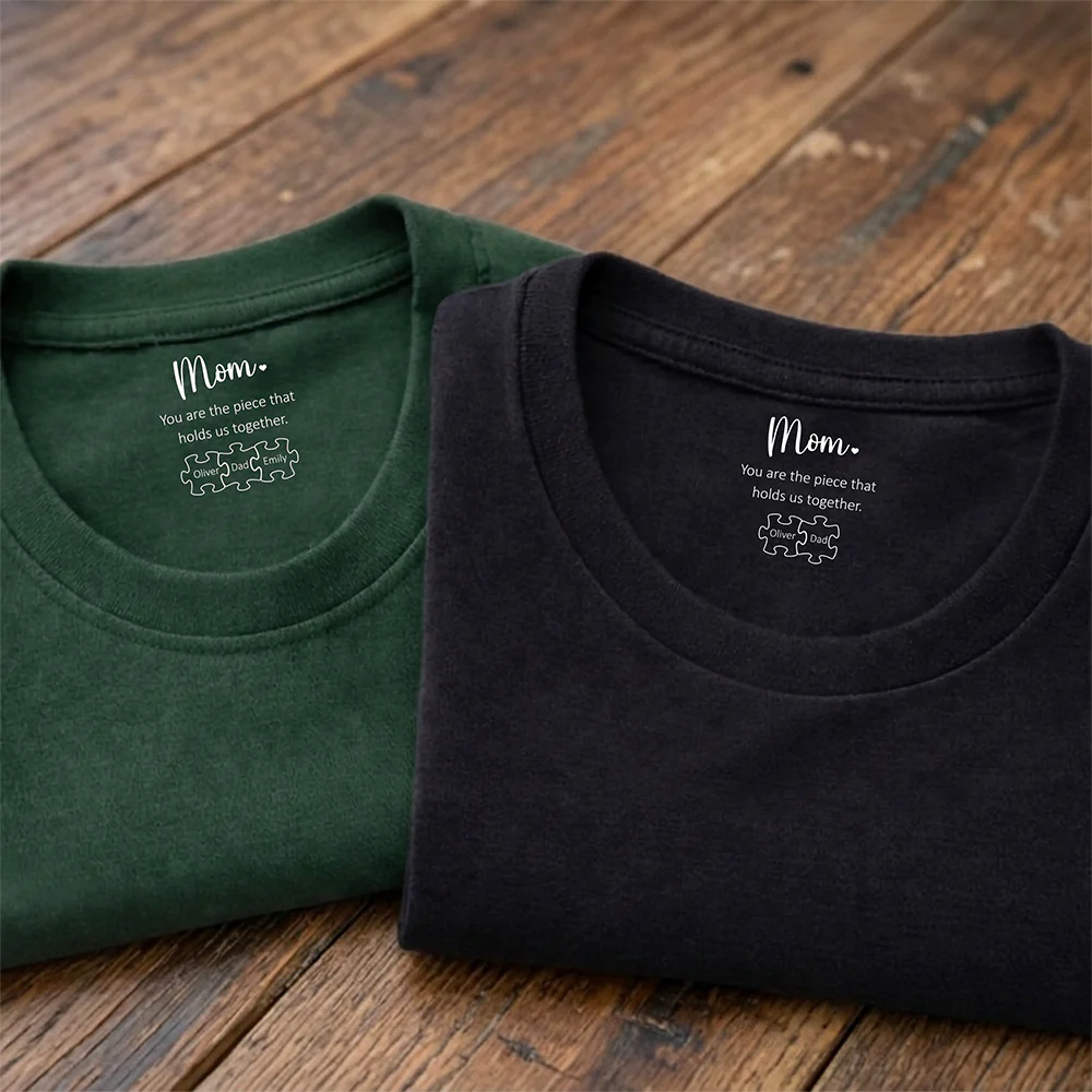 Mom You Are The Piece That Holds Us Together Personalized Neck Print Shirt For Mothers Day CH07 910944 - Image 7