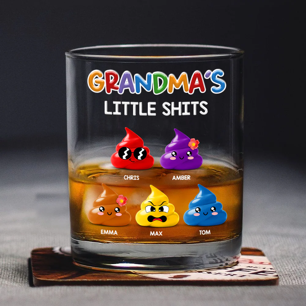 Mommy's Little Sh*ts Personalized Rock Glass Funny Gift For Family CH07 895288 - Image 3