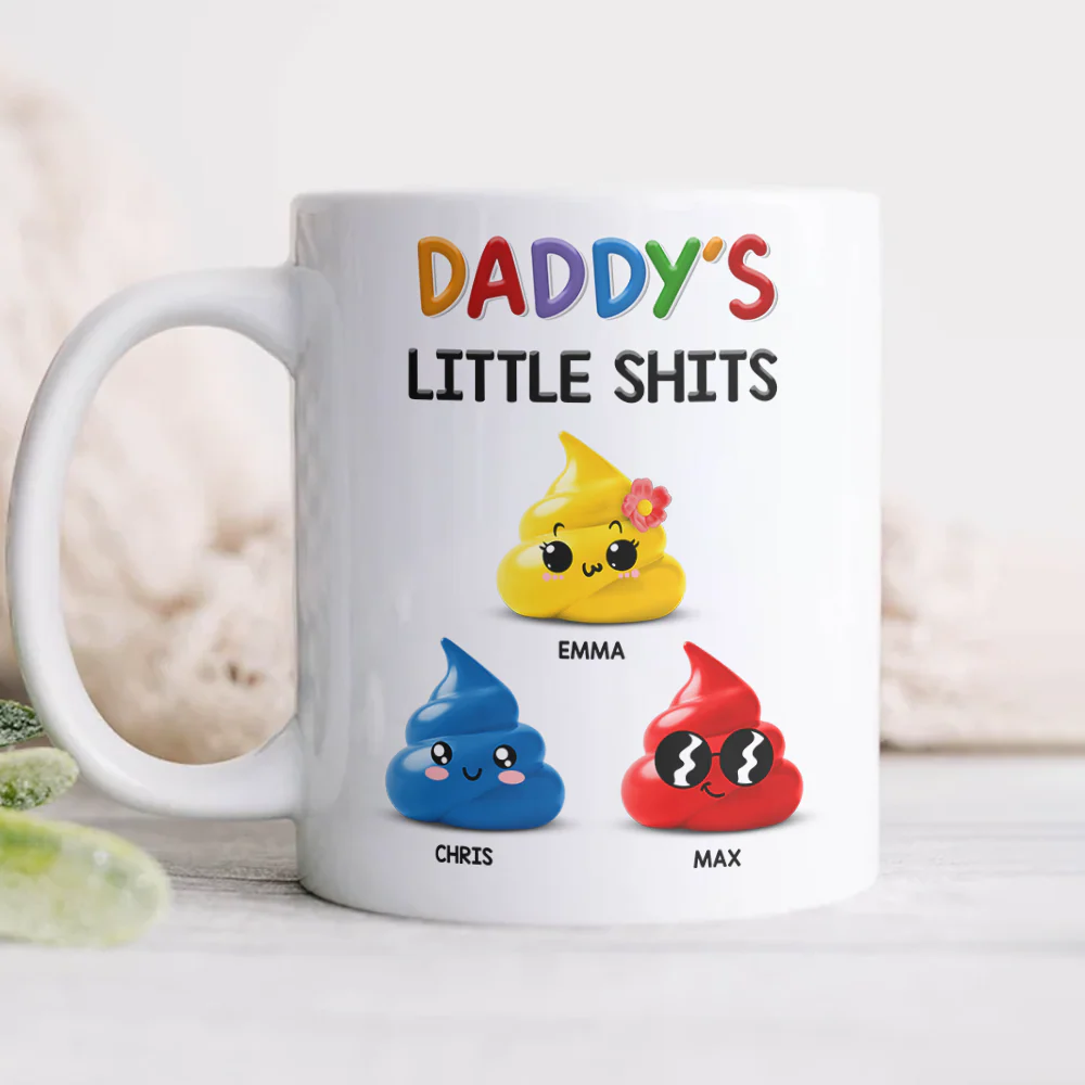 Mommy's Little Sh*ts Personalized White Mug Funny Gift For Family CH07 895286 - Image 4