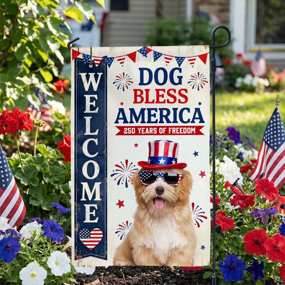 My Dog Celebrate 250 Years of Freedom America Custom Photo Garden Flag Funny Gift Decor CH07 910328 - Image 3