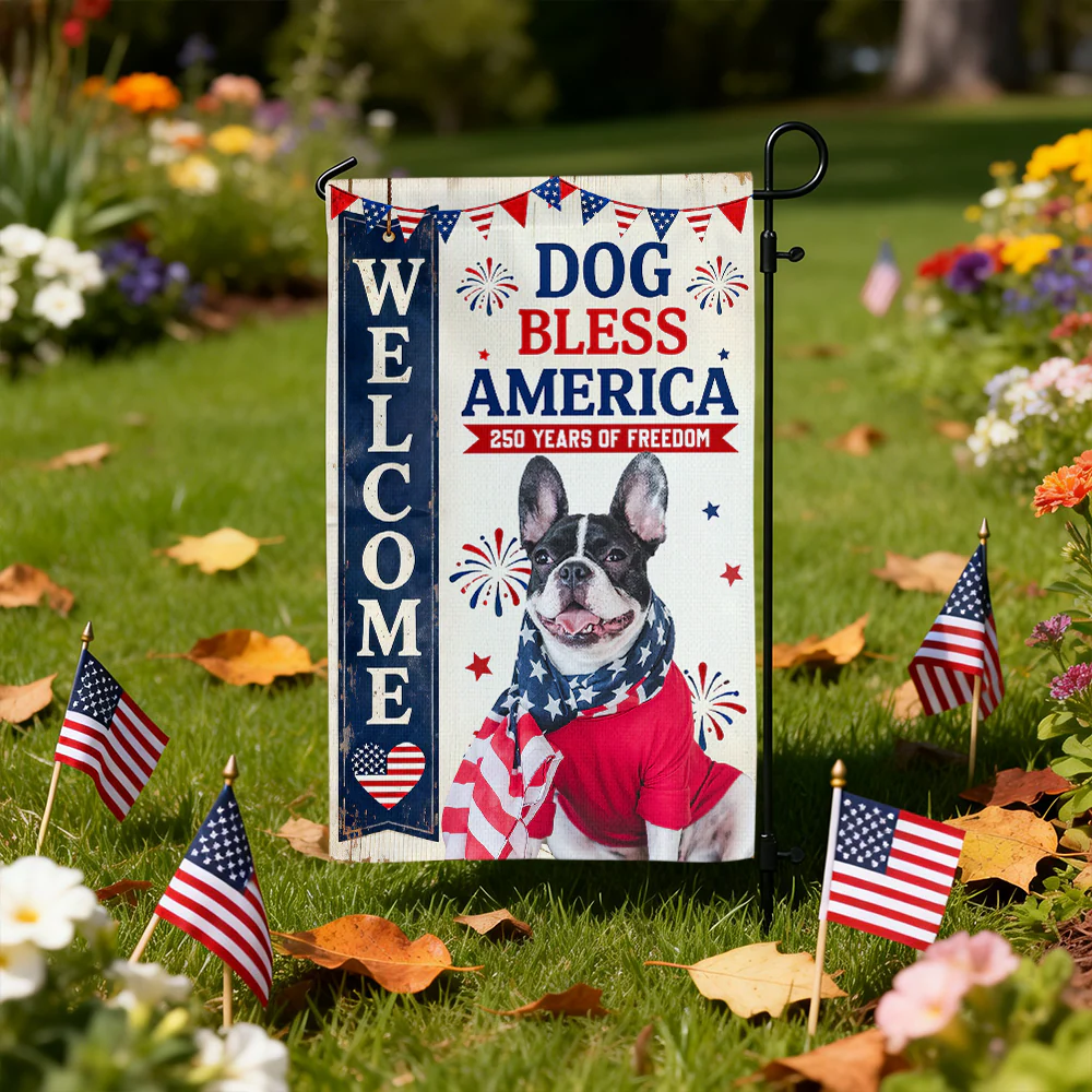 My Dog Celebrate 250 Years of Freedom America Custom Photo Garden Flag Funny Gift Decor CH07 910328 - Image 4
