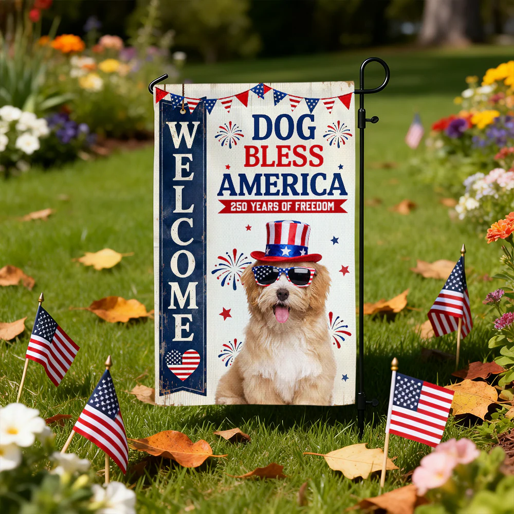 My Dog Celebrate 250 Years of Freedom America Custom Photo Garden Flag Funny Gift Decor CH07 910328 - Image 5