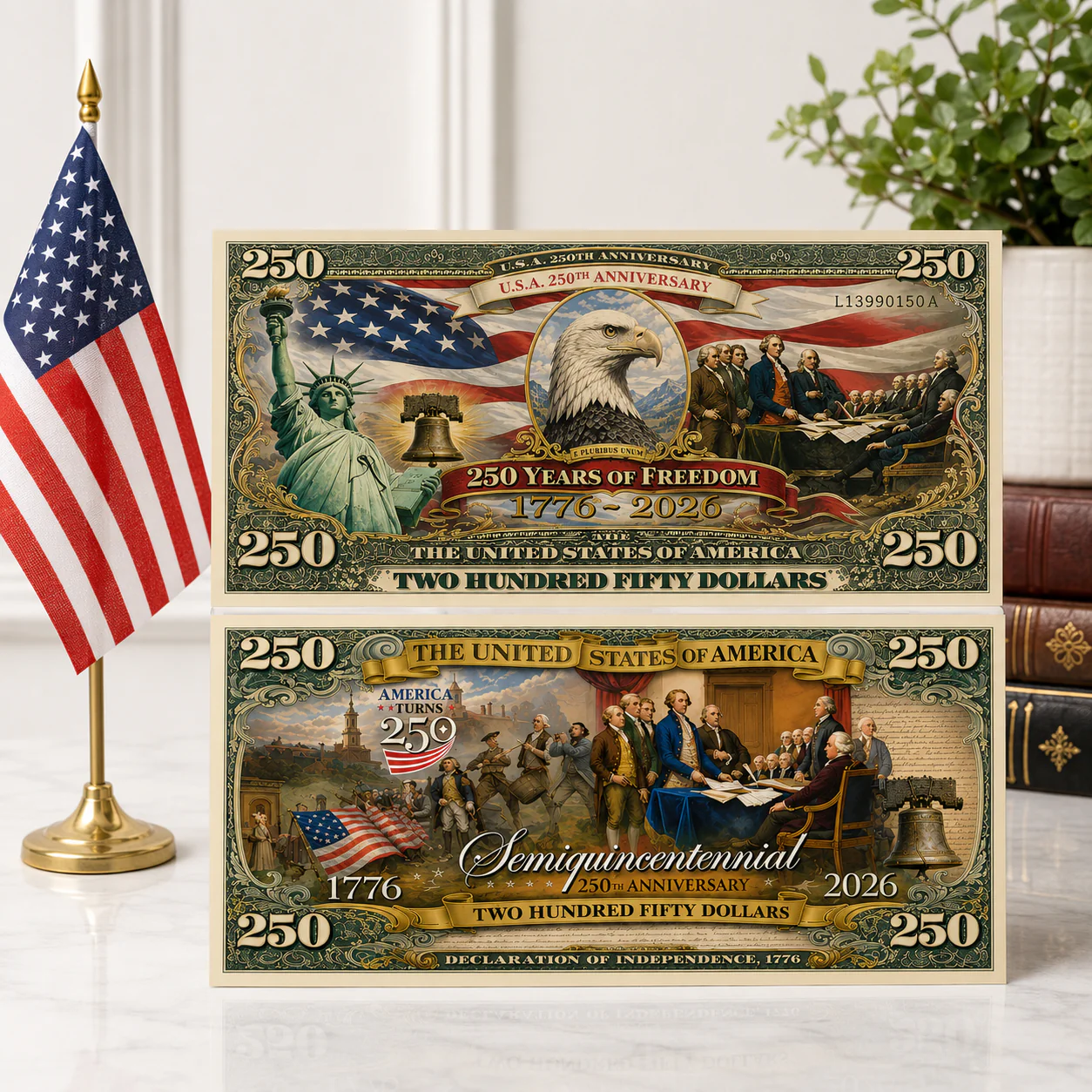 Pack of 20 – USA 250th Anniversary Commemorative Bills American Freedom Money Funny 4th of July Gift CH07 911826 - Image 4