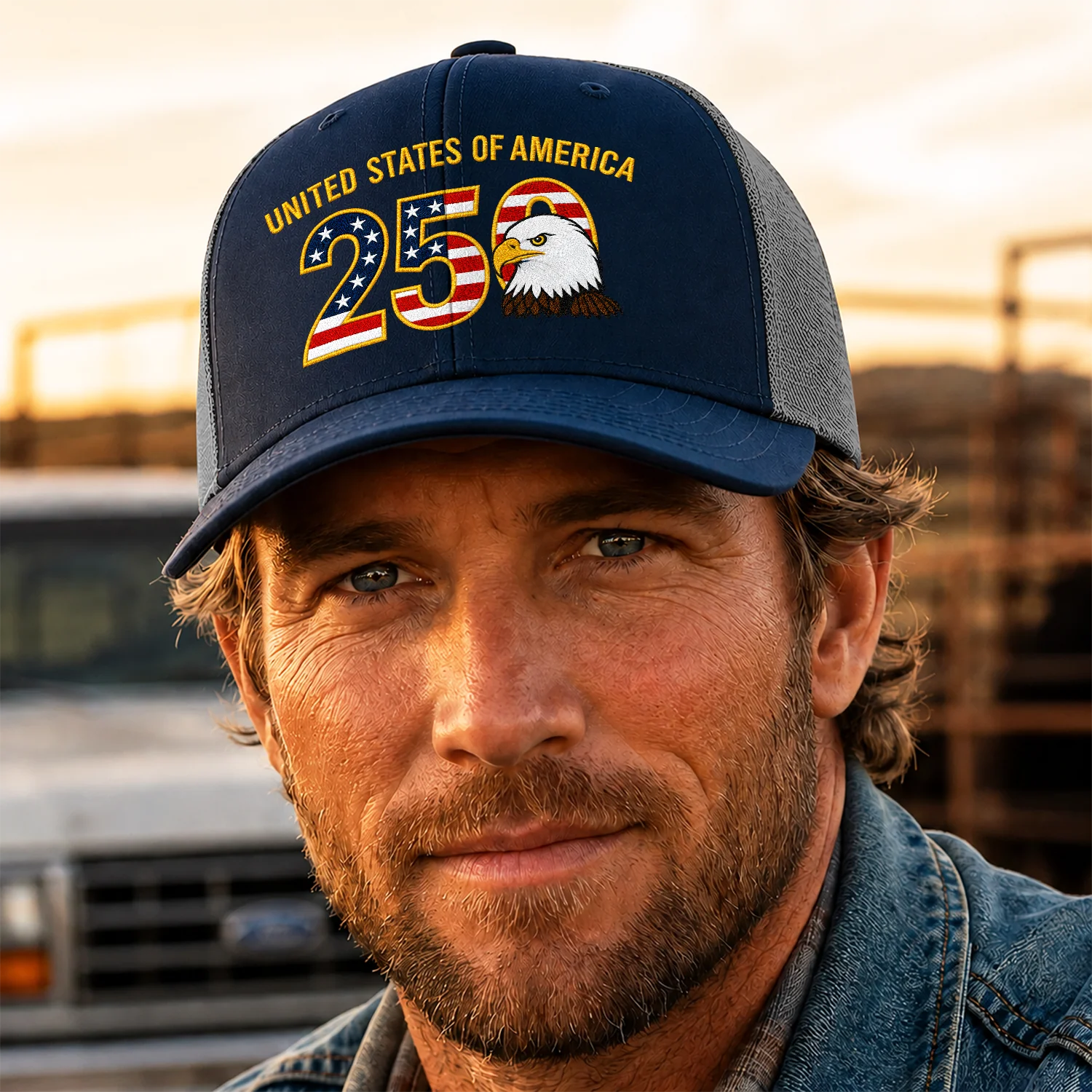 Patriot 250th Anniversary Trucker Hat 4th of July Gift CH07 911940 - Image 4