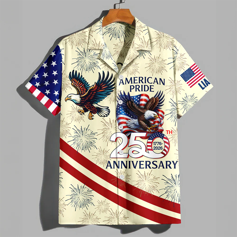 Personalized American Pride Patriotic 250th Anniversary Eagle Hawaiian Shirt CH07 911090 - Image 5