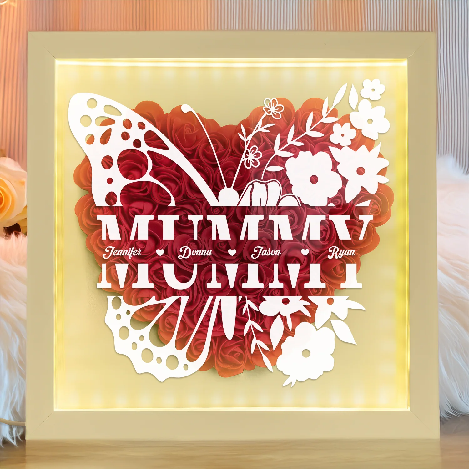 Personalized Butterfly Mom Flower Shadow Box Mother's Fay Gift CH07 895462 - Image 10