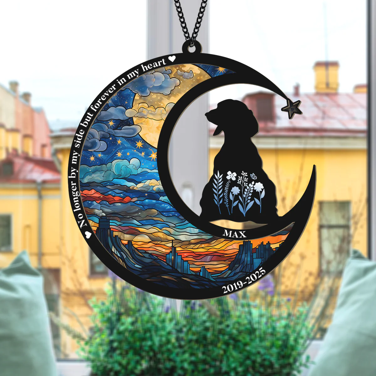 No Longer By My Side But Forever in My Heart Personalized Dog Memorial Suncatcher Gift For Dog Lovers CH07 896216 - Image 2