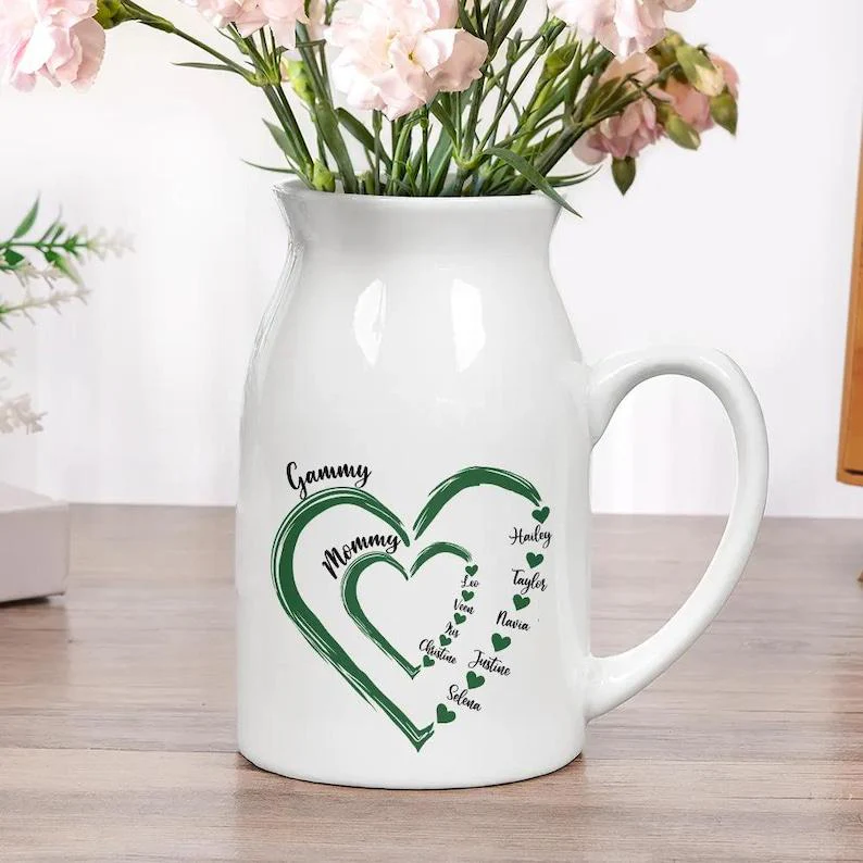 Personalized First Mom Now Grandma Vase – Mother's Day Gift for Grandma, Mom CH07 910888 - Image 3