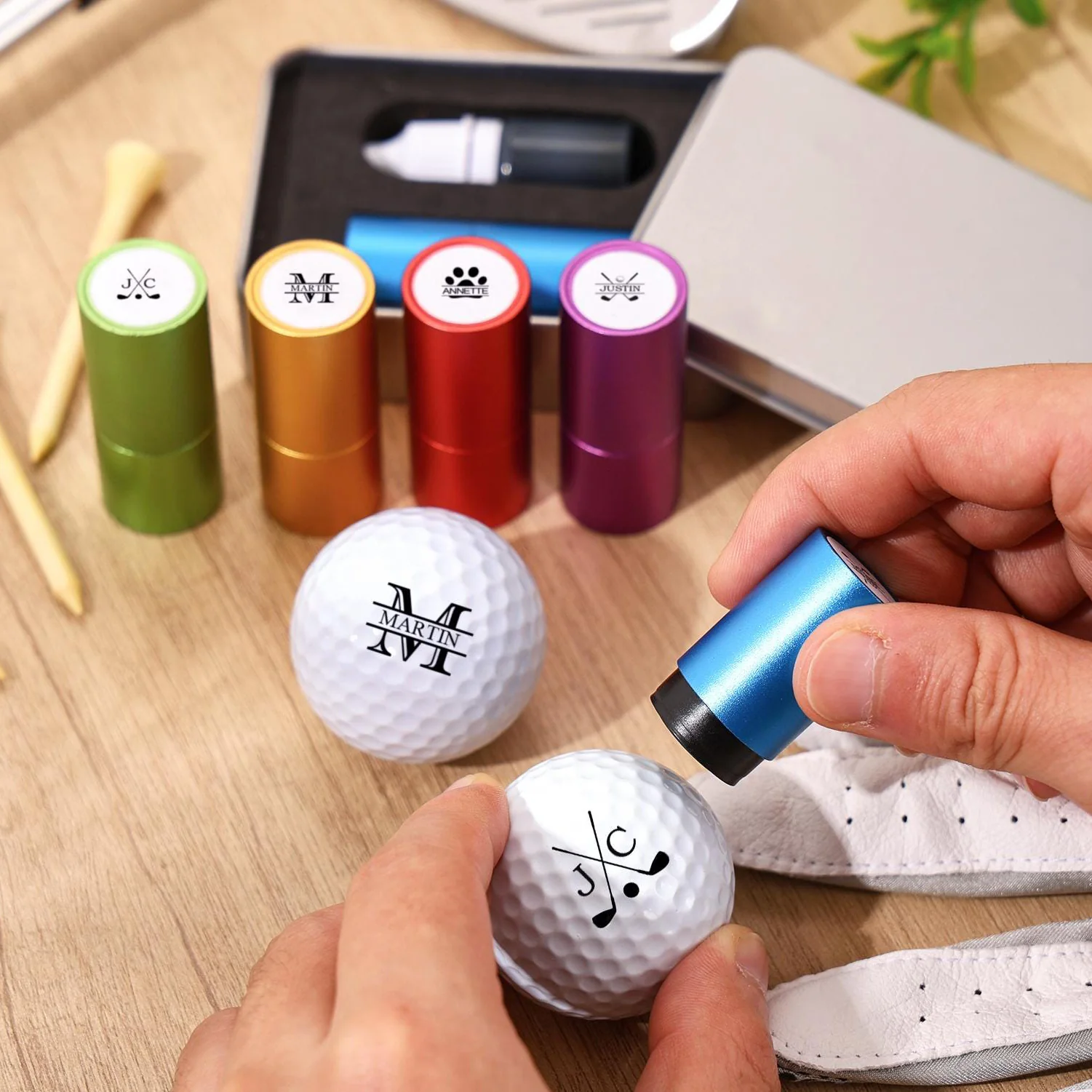 Personalized Golf Ball Stamp Box, Custom Golf Ball Stamp with Box, Golf Marker Gift , Golf Lover Gifts CH07 899260 - Image 6