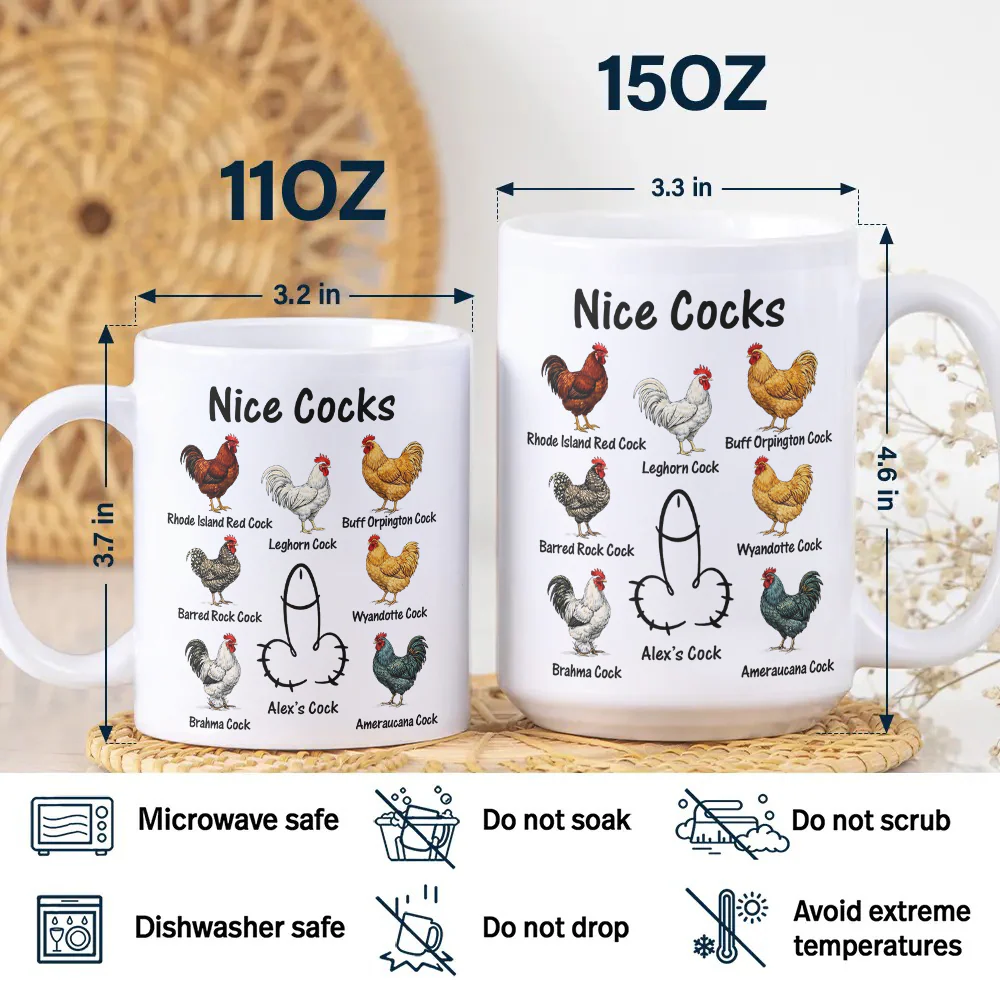 Personalized Nice Cocks Coffee Mug Naughty Valentine's Day Funny Gift for Men Husband Boyfriend CH07 899752 - Image 7