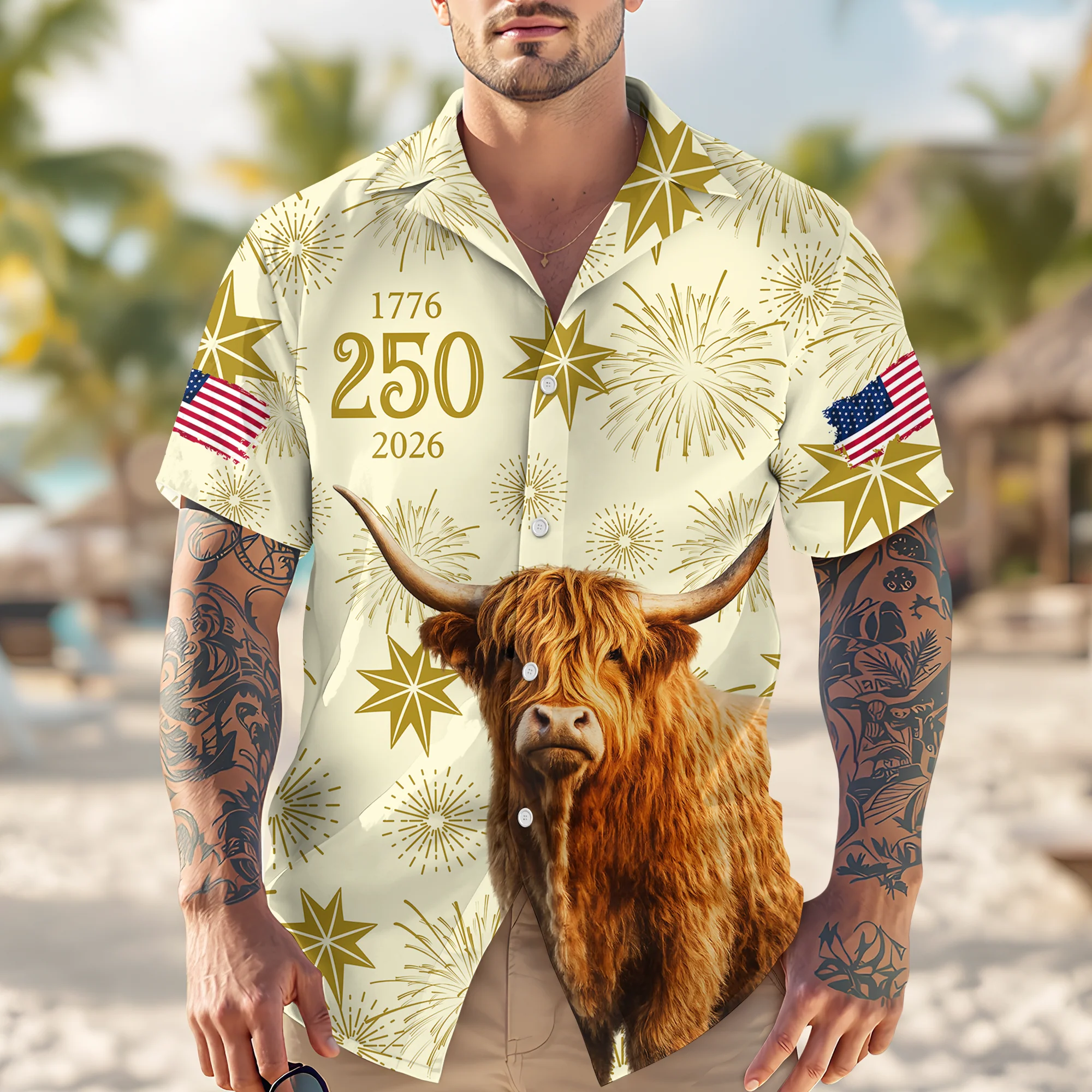 Personalized USA 250 Anniversary 1776-2026 Hawaii Shirt For Farmer, Horse Lovers CH07 910398 - Image 2
