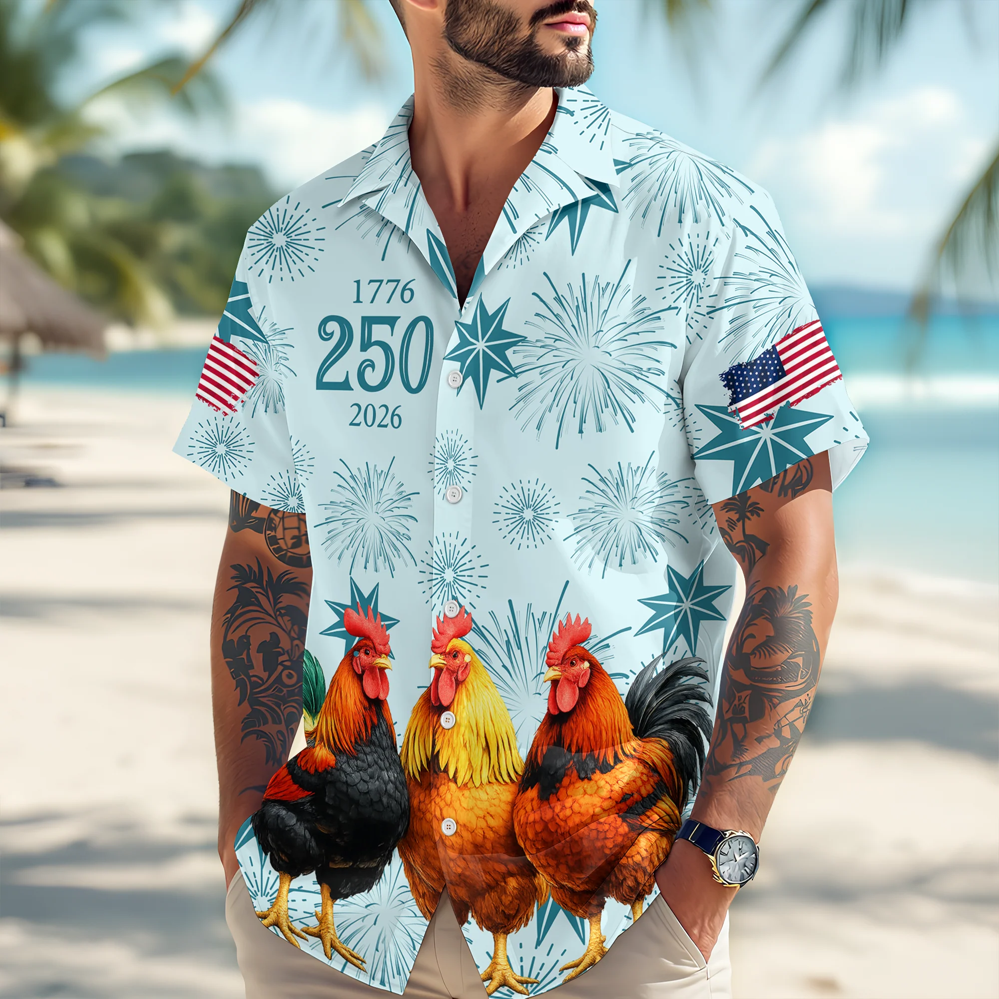 Personalized USA 250 Anniversary 1776-2026 Hawaii Shirt For Farmer, Horse Lovers CH07 910398 - Image 3