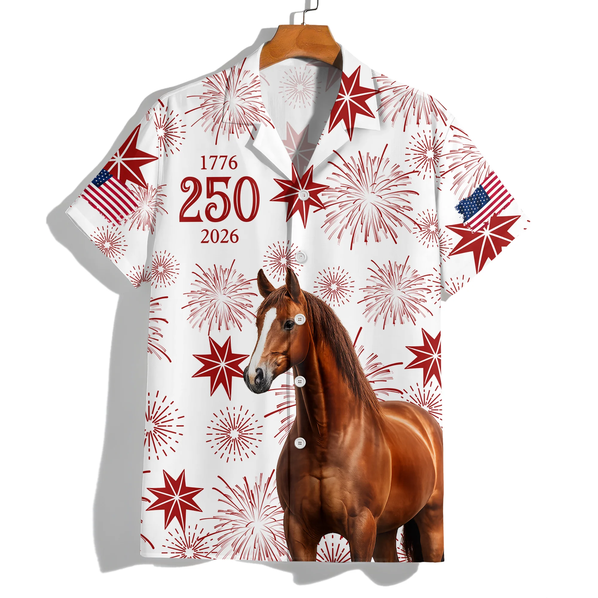 Personalized USA 250 Anniversary 1776-2026 Hawaii Shirt For Farmer, Horse Lovers CH07 910398 - Image 4