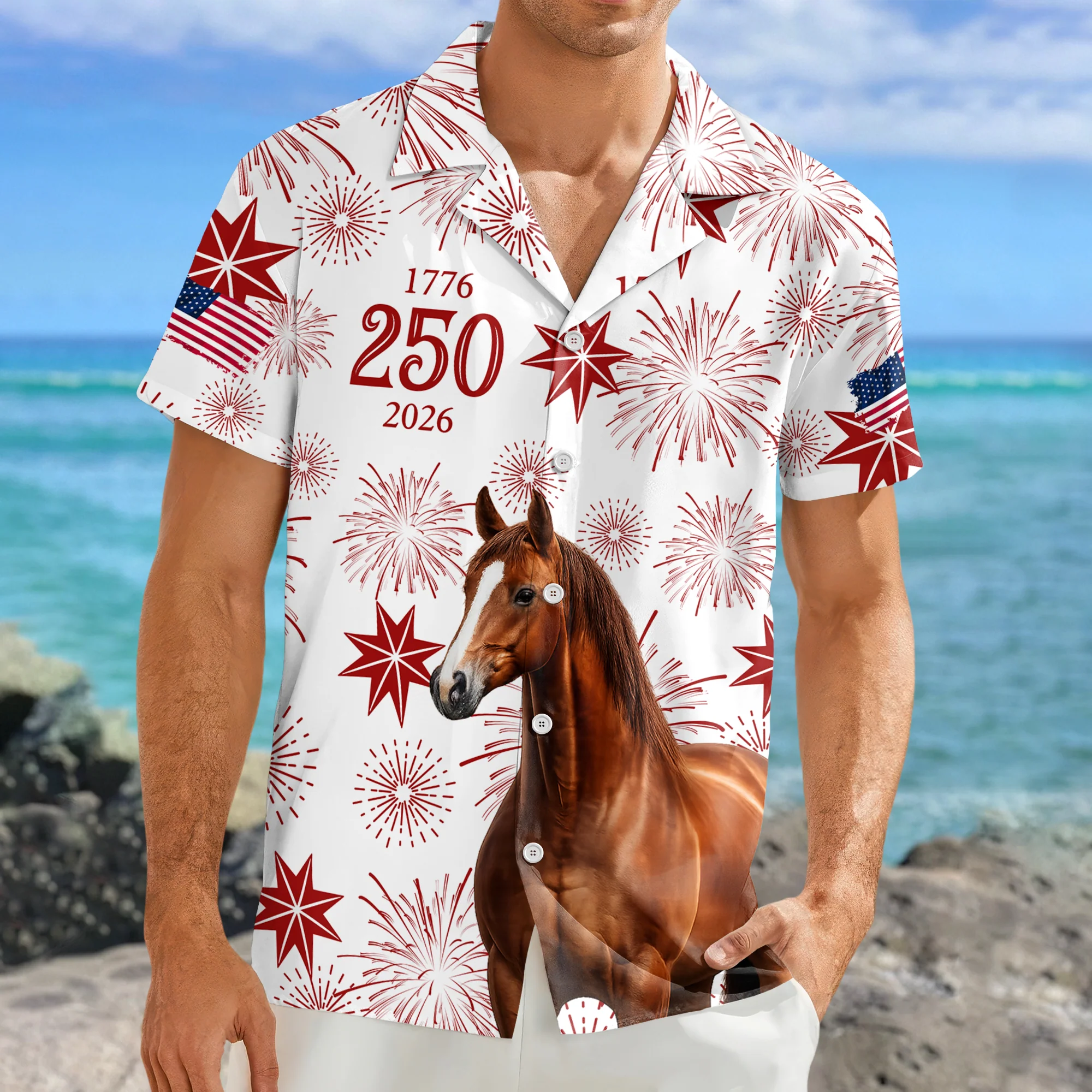 Personalized USA 250 Anniversary 1776-2026 Hawaii Shirt For Farmer, Horse Lovers CH07 910398 - Image 7