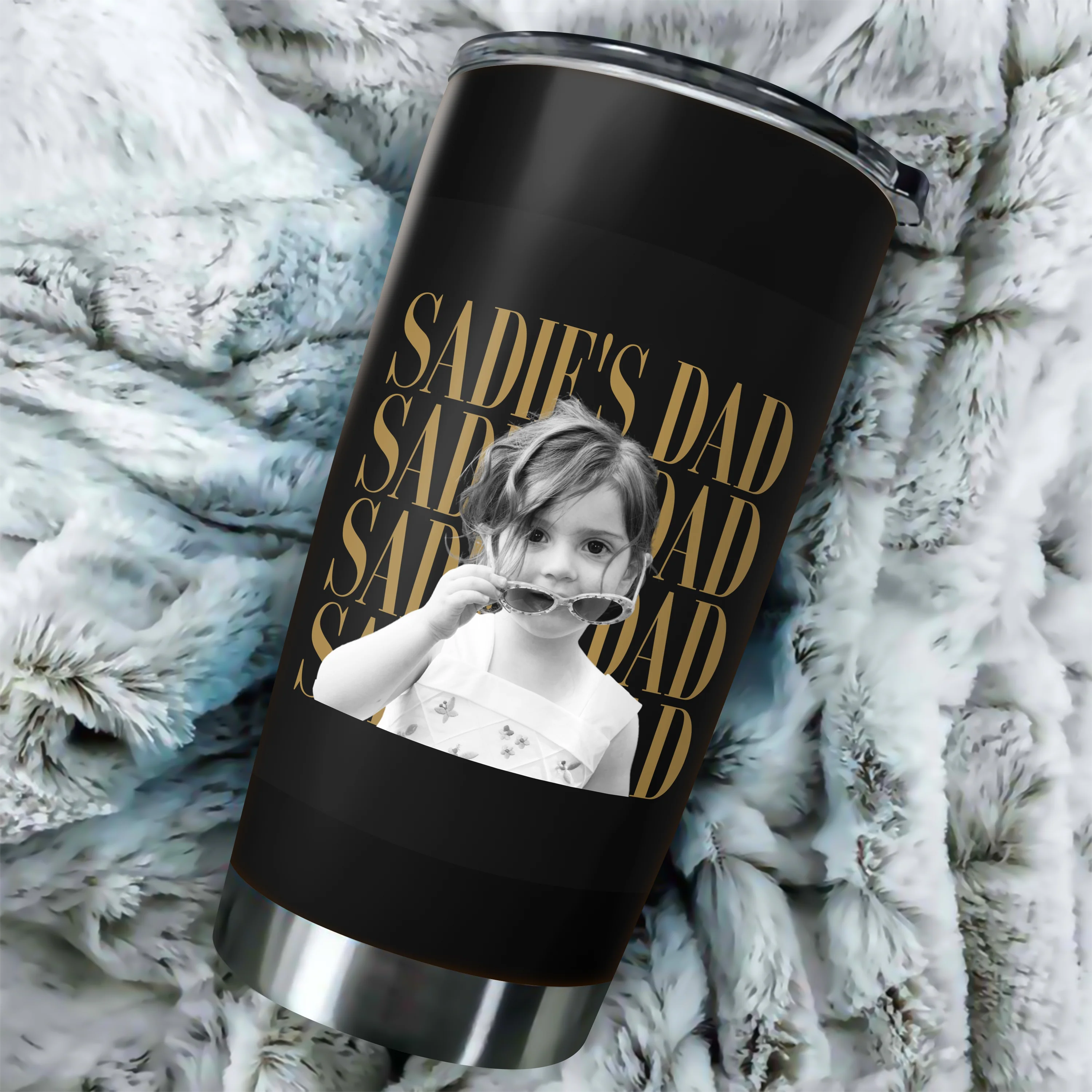 Personalized Vintage Photo Dad, Mom Fat Tumbler Kid Photo Tumbler CH07 911750 - Image 5