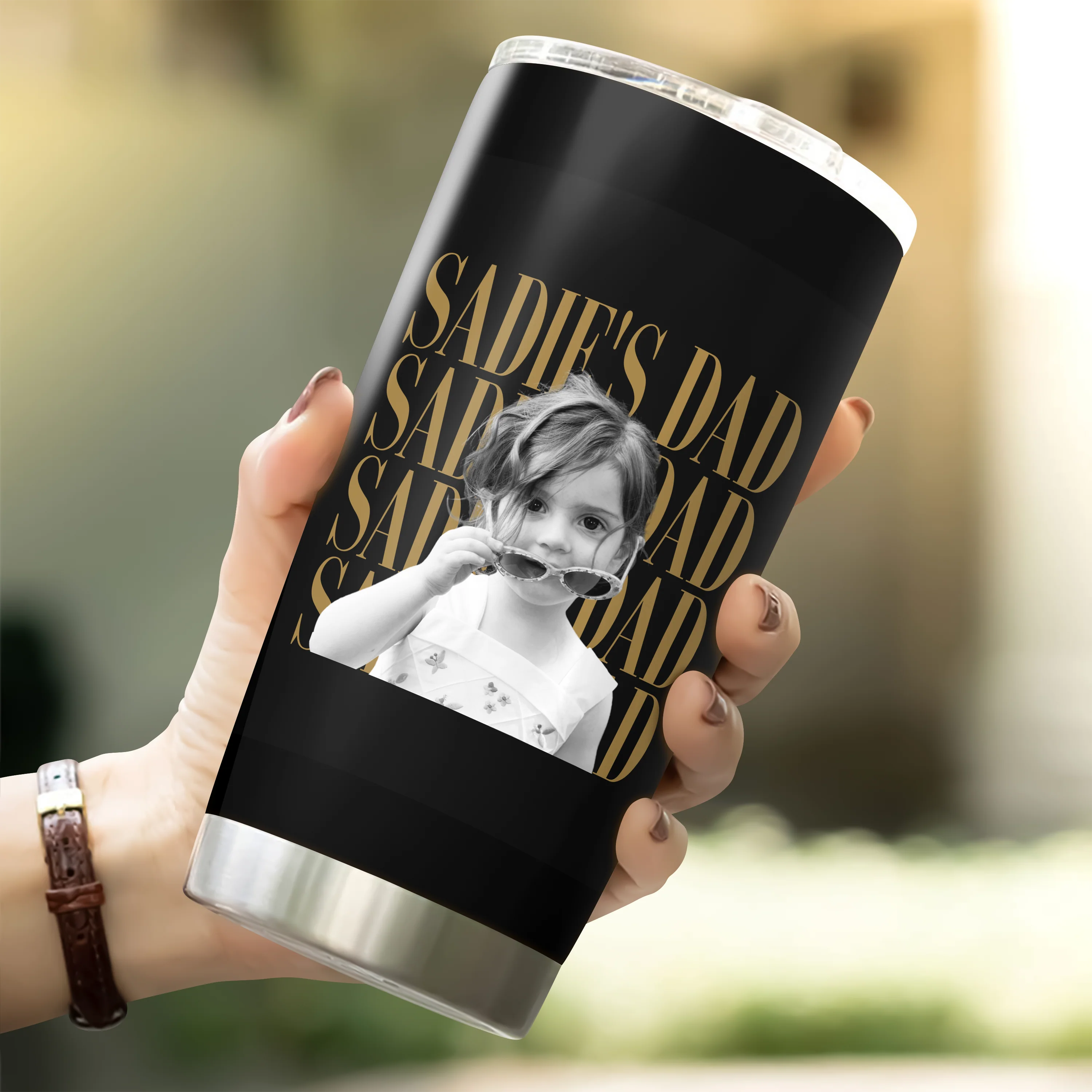 Personalized Vintage Photo Dad, Mom Fat Tumbler Kid Photo Tumbler CH07 911750 - Image 6