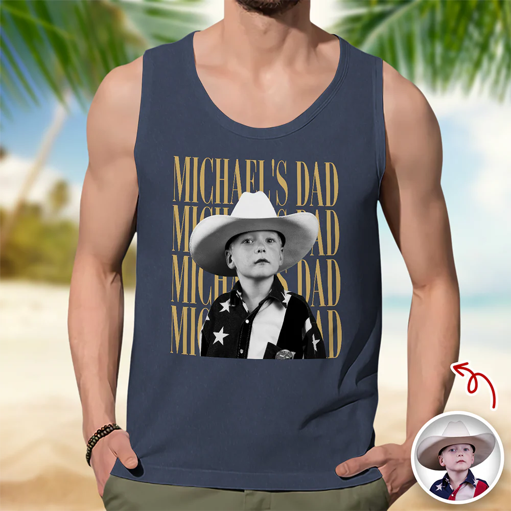 Personalized Vintage Photo Dad, Mom Tanktop CH07 911702 - Image 3
