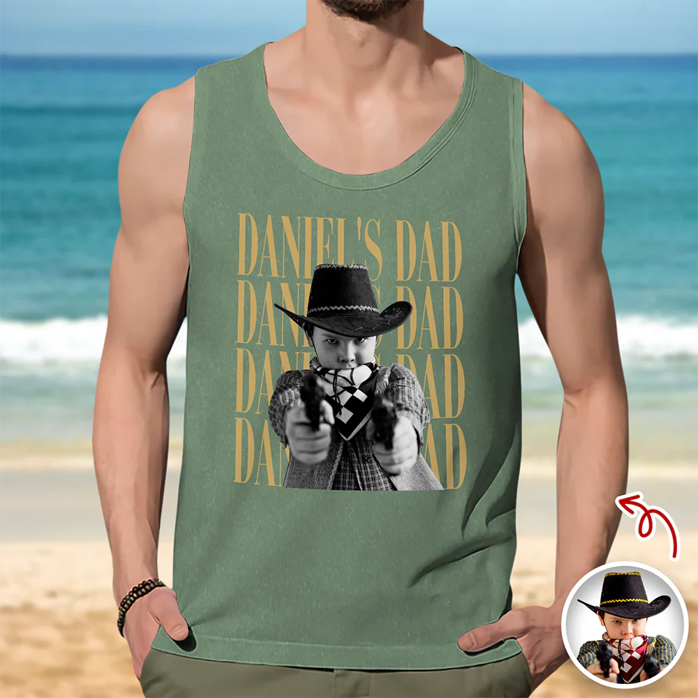 Personalized Vintage Photo Dad, Mom Tanktop CH07 911702 - Image 5