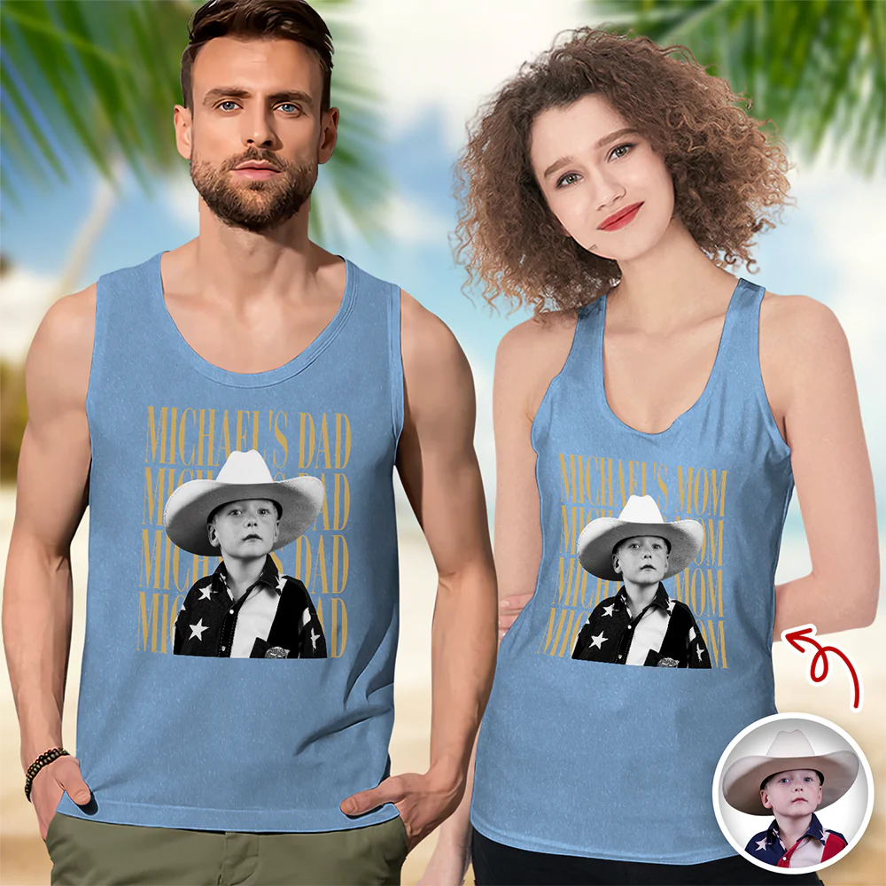 Personalized Vintage Photo Dad, Mom Tanktop CH07 911702 - Image 6
