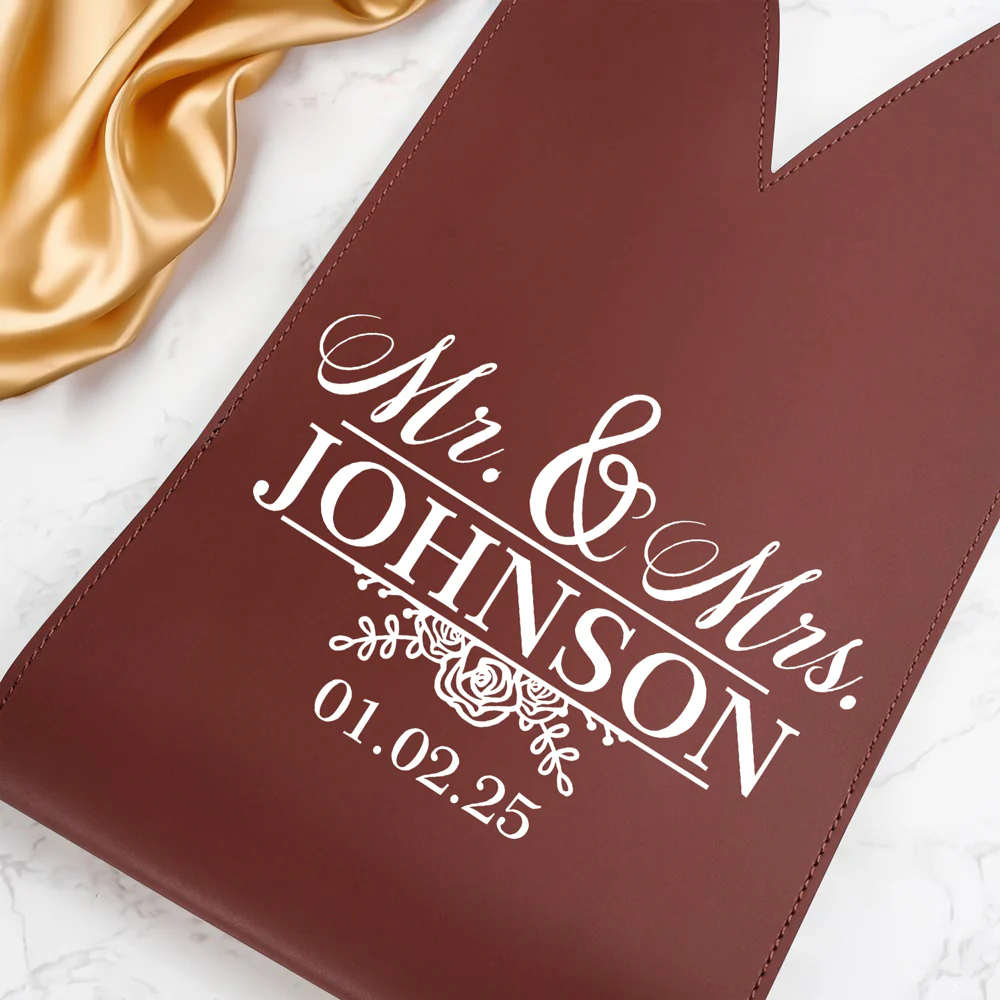 Personalized Wedding Leather Wine Bag Engagement Gift, Wedding Gift for Bride & Groom CH07 896540 - Image 4