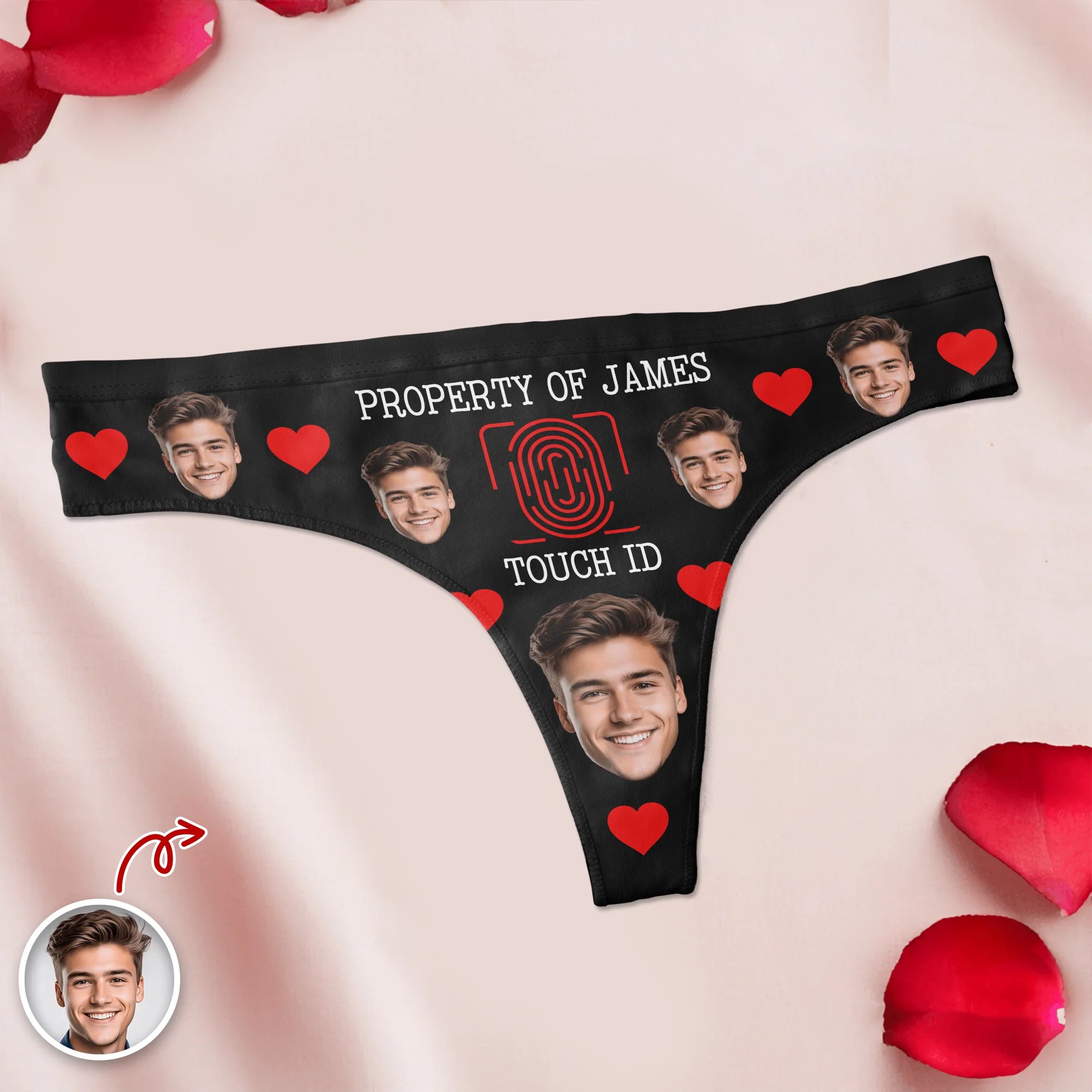 Property Of Husband Boyfriend Photo Personalized Funny Face Underwear for Women CH07 910136 - Image 3