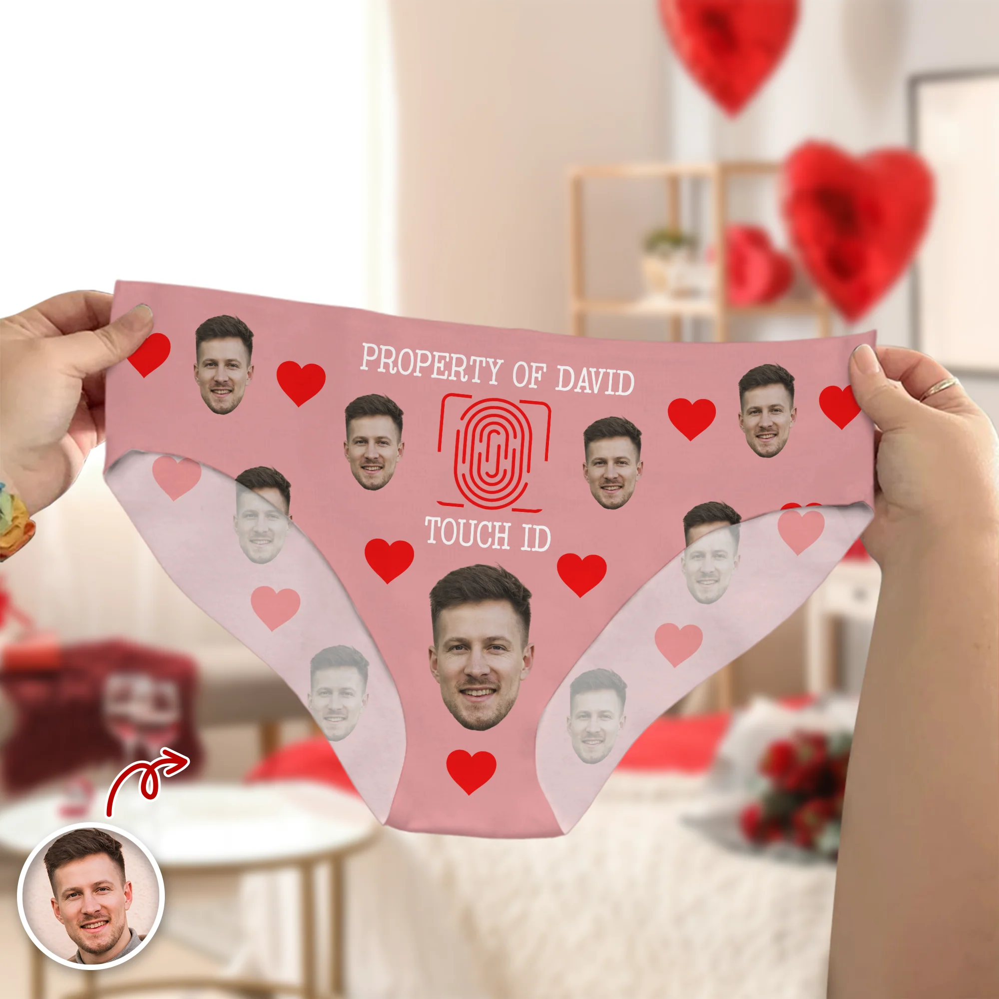Property Of Husband Boyfriend Photo Personalized Funny Face Underwear for Women CH07 910136 - Image 4