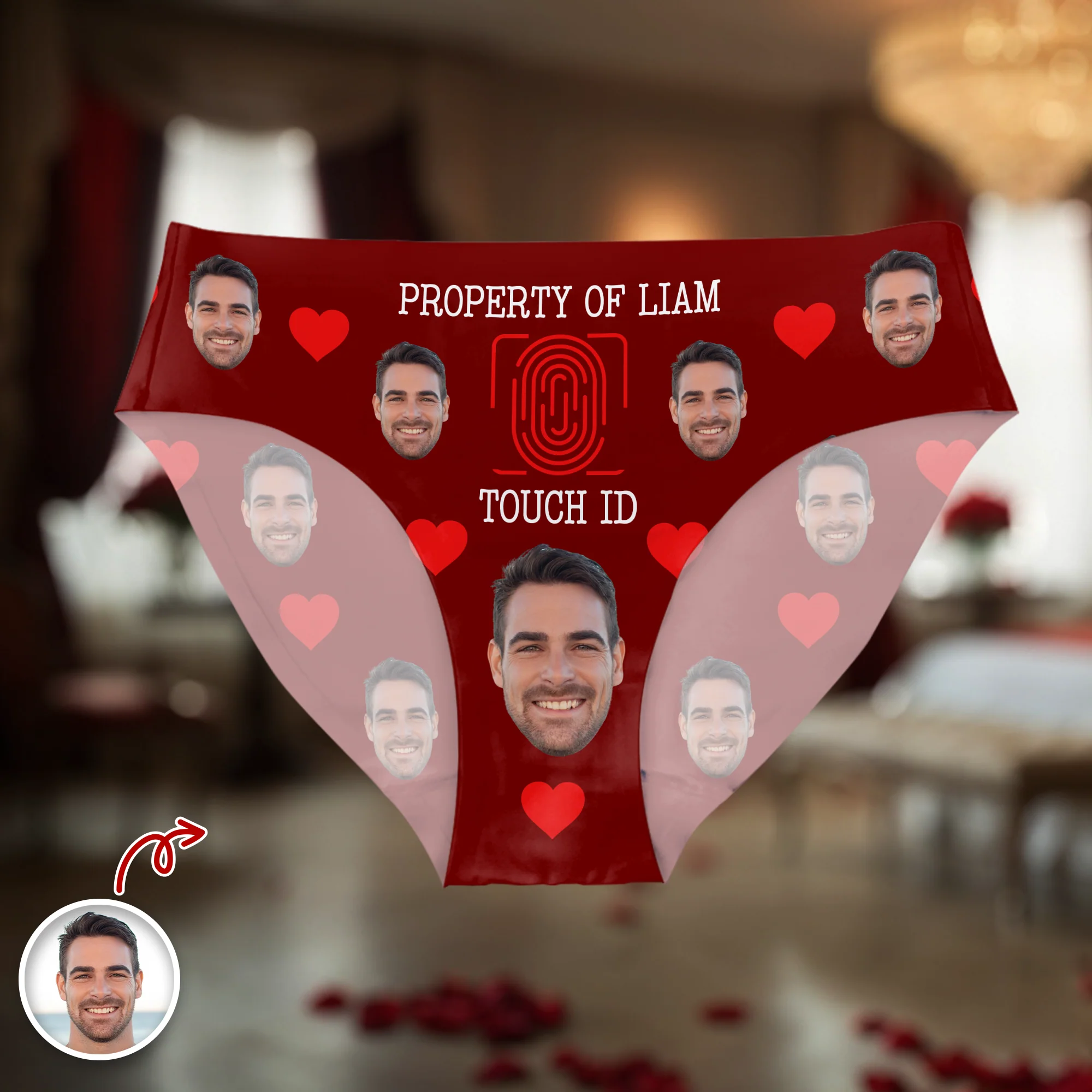 Property Of Husband Boyfriend Photo Personalized Funny Face Underwear for Women CH07 910136 - Image 5