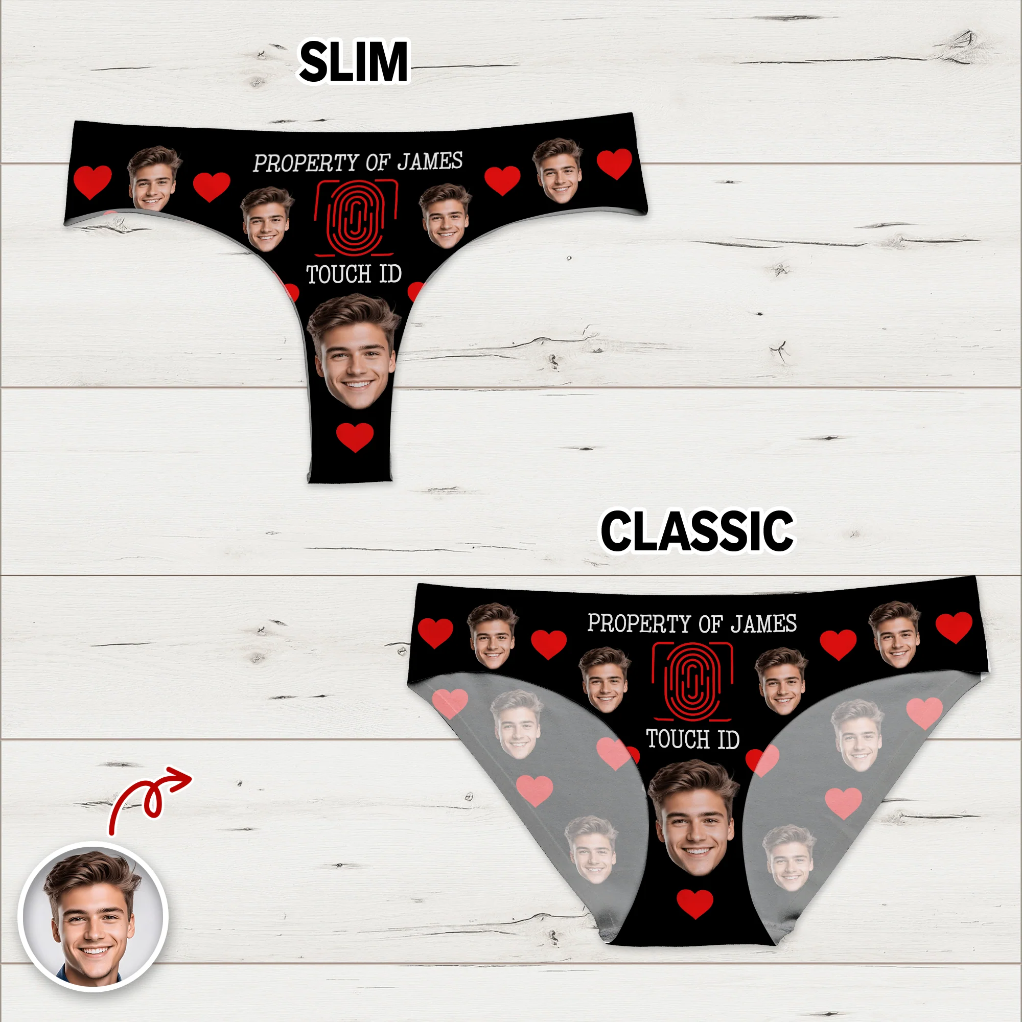 Property Of Husband Boyfriend Photo Personalized Funny Face Underwear for Women CH07 910136 - Image 7