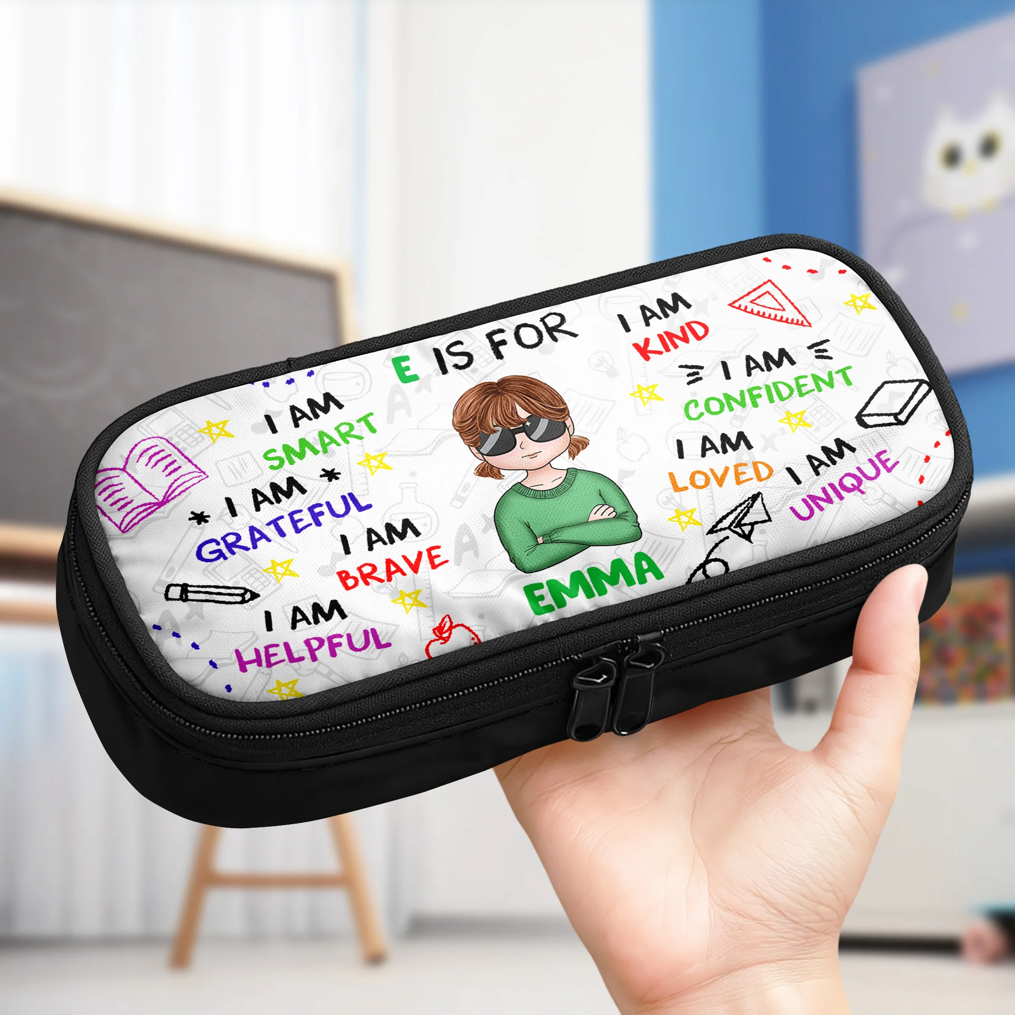 School Kid Affirmations - Personalized Pencil Case Back To School Gift For Daughter Son CH07 896262 - Image 3
