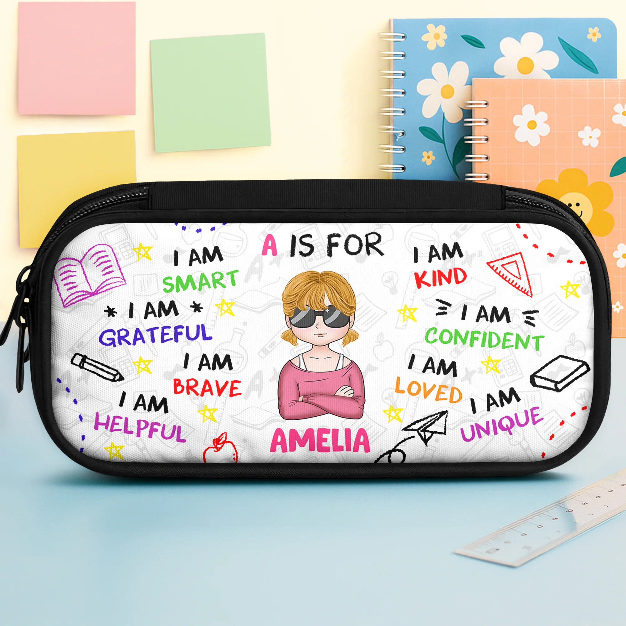 School Kid Affirmations - Personalized Pencil Case Back To School Gift For Daughter Son CH07 896262 - Image 4