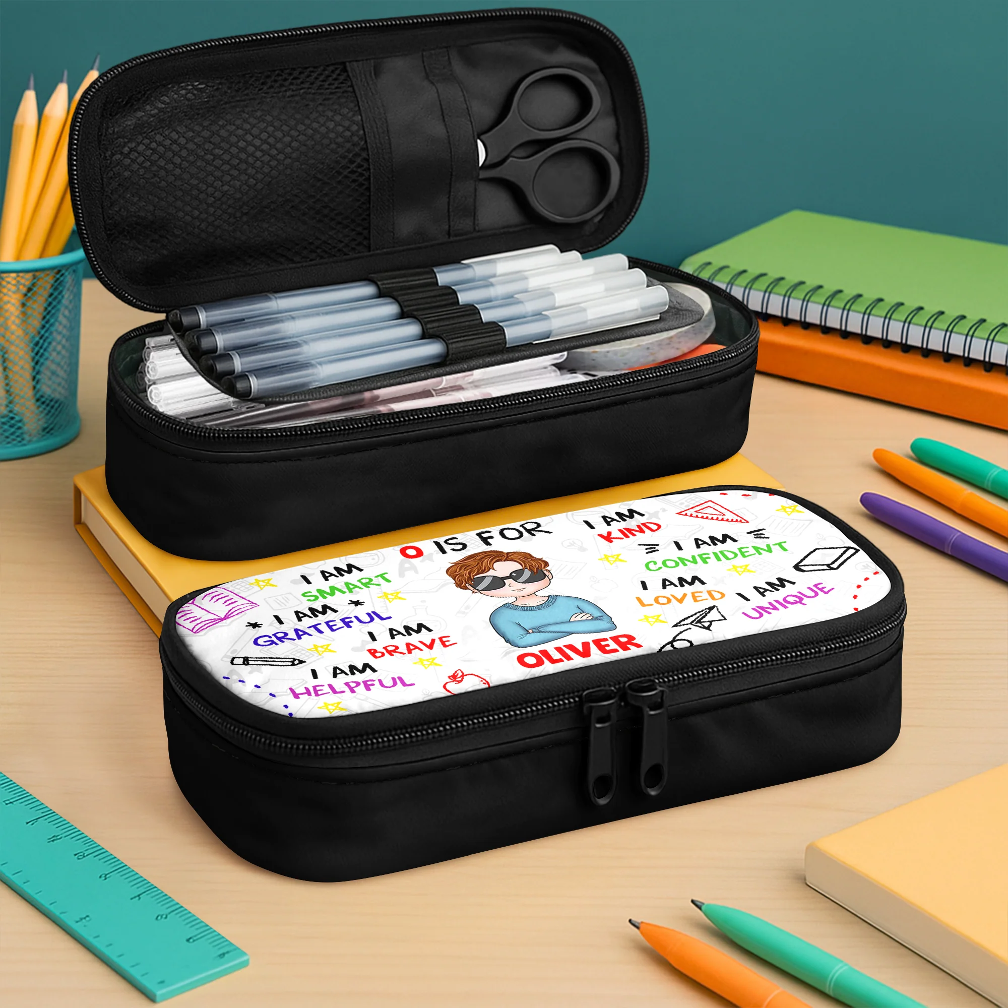 School Kid Affirmations - Personalized Pencil Case Back To School Gift For Daughter Son CH07 896262 - Image 5