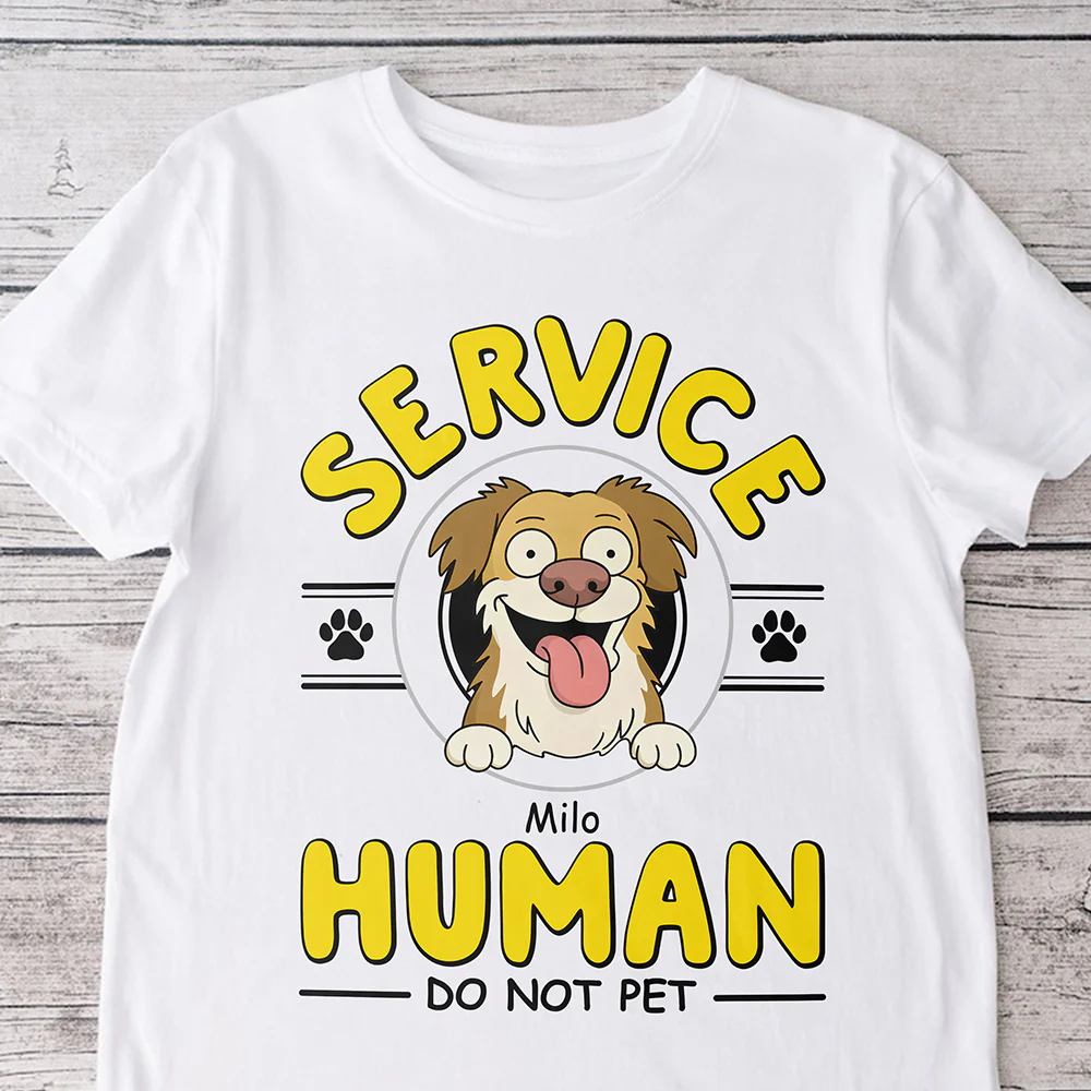Service Human, Do Not Pet Personalized Birght Shirt For Dog Lovers CH07 895630 - Image 2
