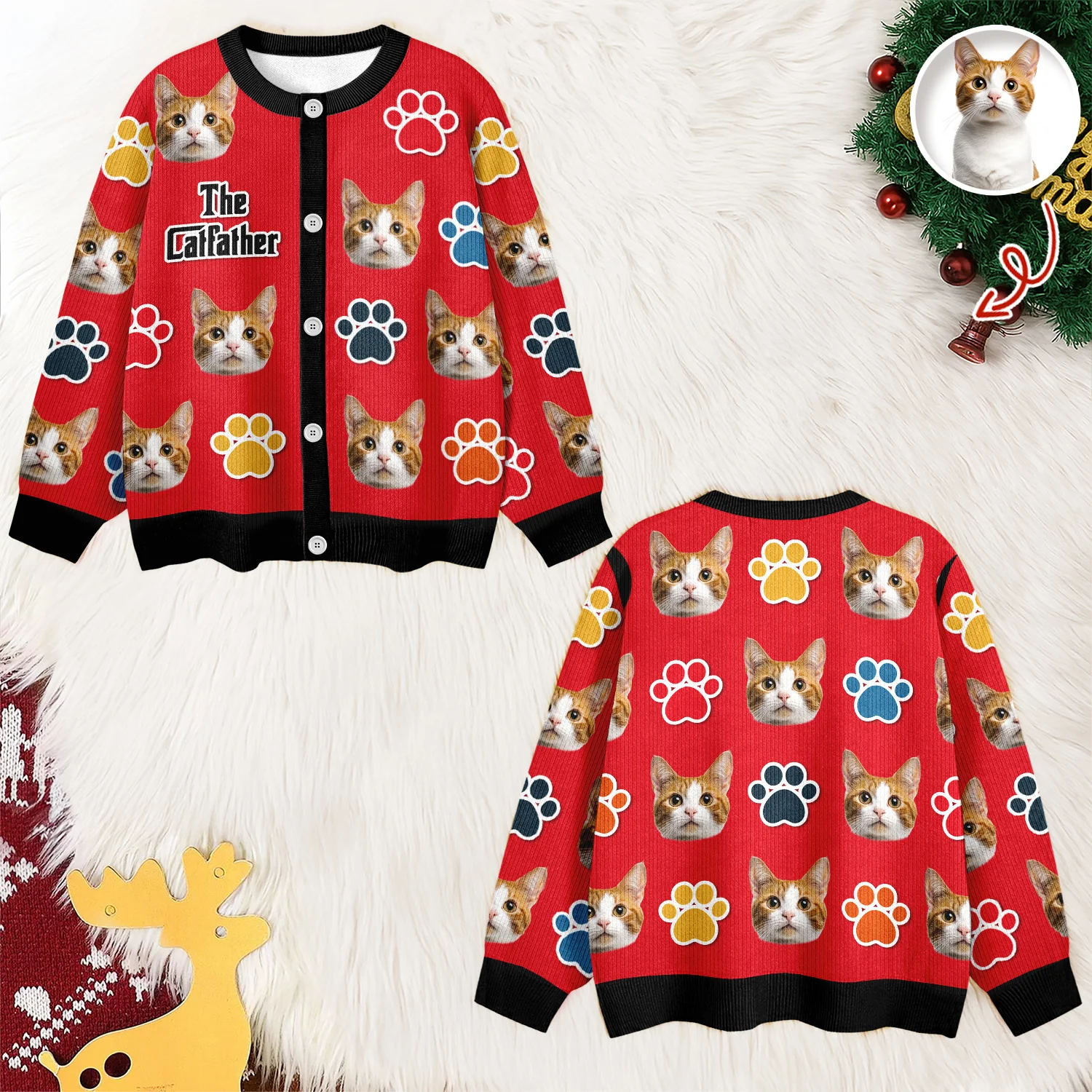 The Dogmother - Custom Dog Cat Photo Cardigan Gift For Dog Cat Lovers CH07 899728 - Image 5
