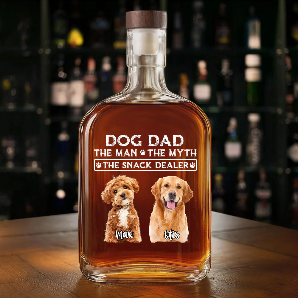 The Man The Myth The Snack Dealer Custom Photo Dog Dad Whiskey Bottle CH07 895964 - Image 4
