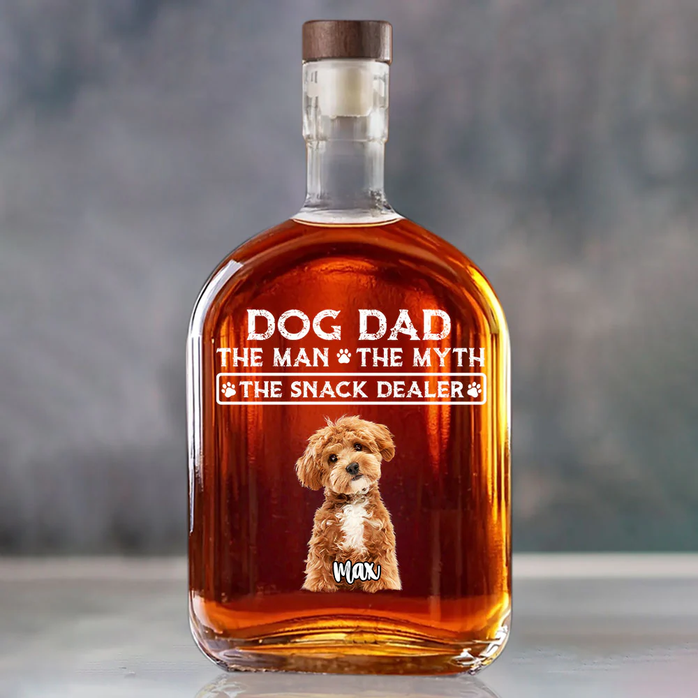 The Man The Myth The Snack Dealer Custom Photo Dog Dad Whiskey Bottle CH07 895964 - Image 5