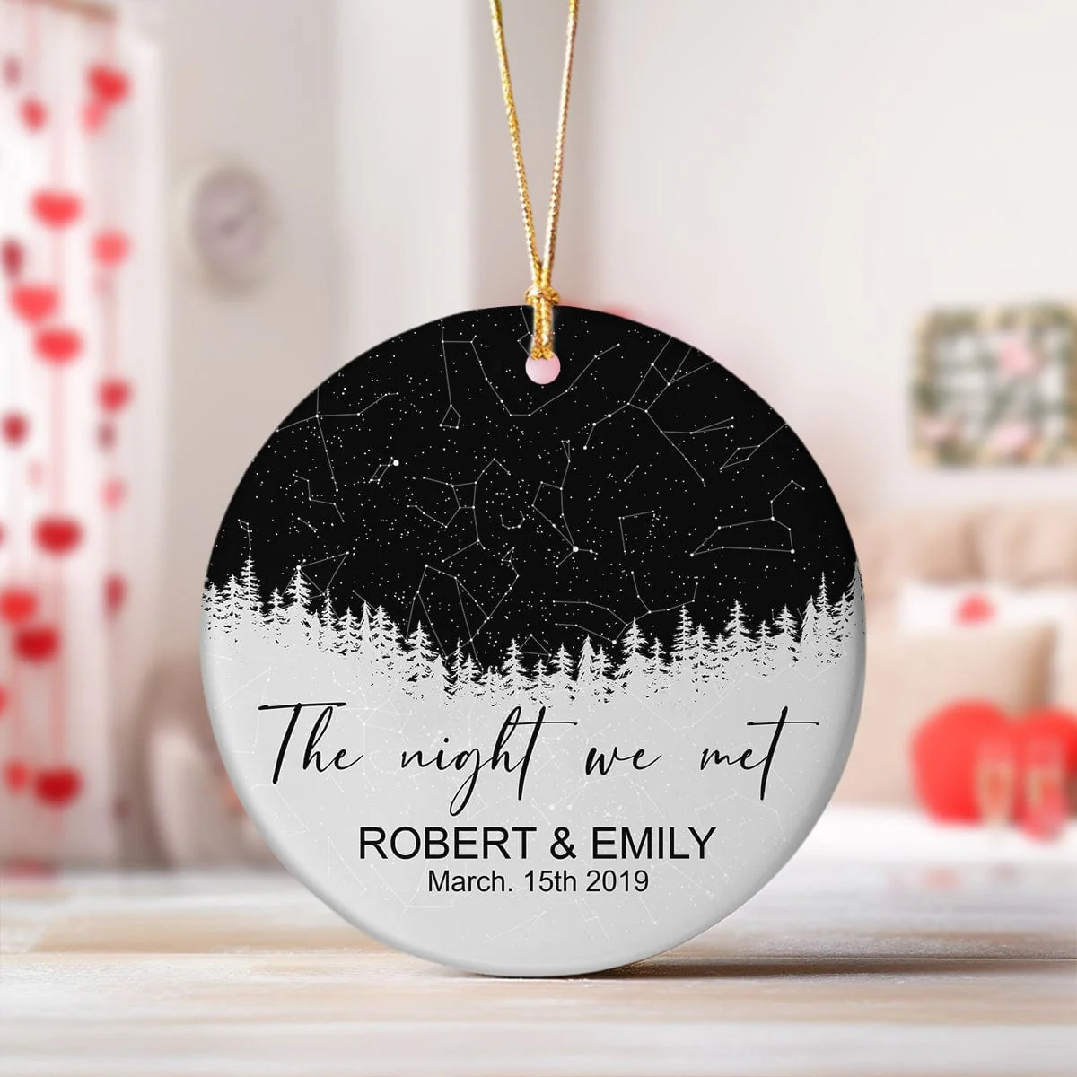 The Night We Met Personalized Star Map Ceramic Ornament Couple Anniversary Gift LM32 895110