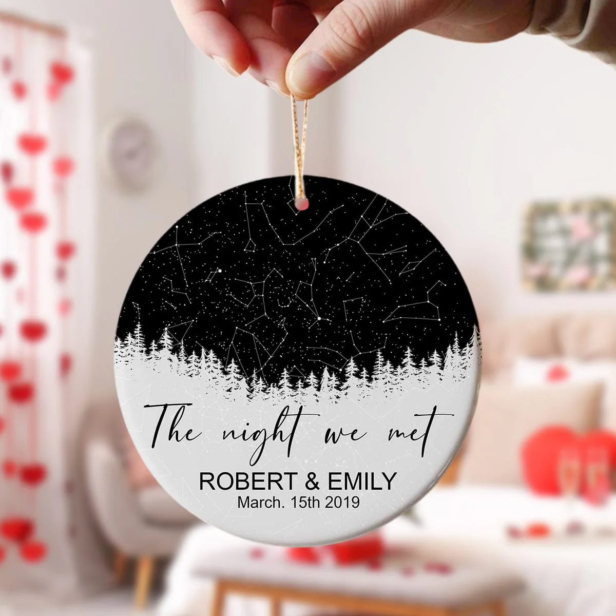 The Night We Met Personalized Star Map Ceramic Ornament Couple Anniversary Gift LM32 895110 - Image 2