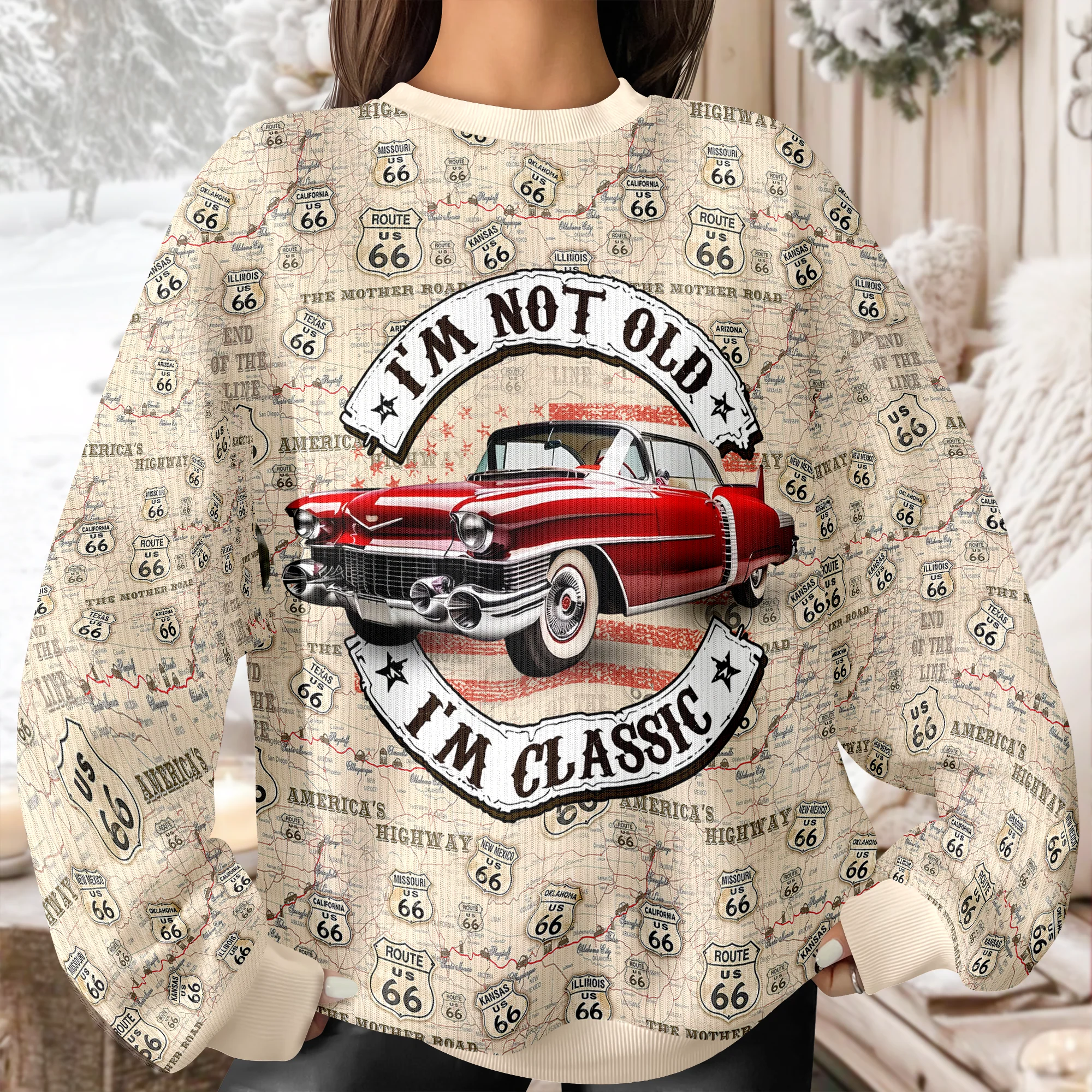This Is How I Roll - Custom Car Photo Route 66 Ugly Sweater CH07 899710 - Image 6