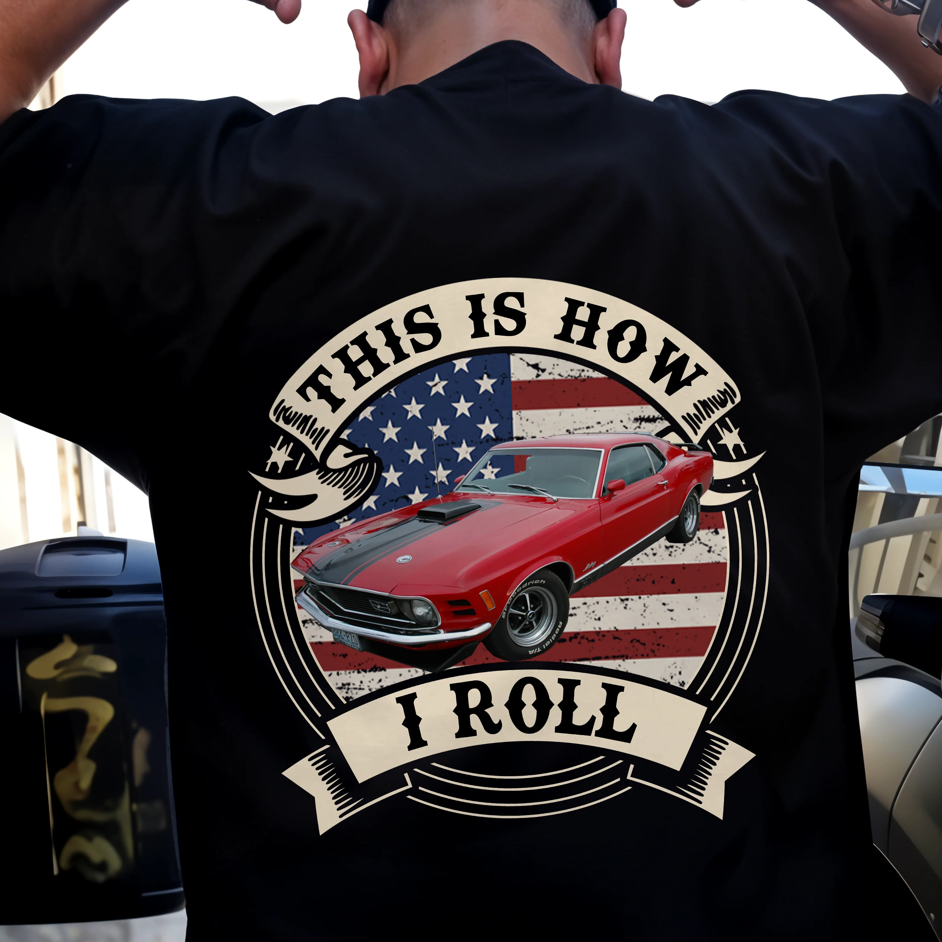 This Is How I Roll - Custom Car Photo Route 66 Vintage Back Side Dark Shirt CH07 896600 - Image 6