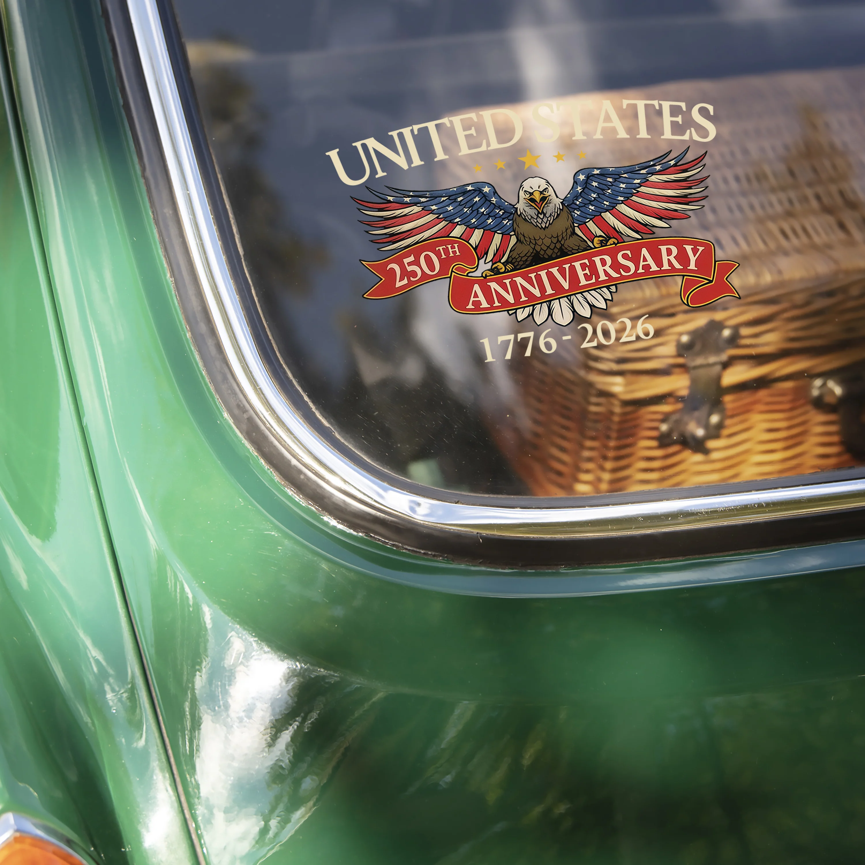 United States 250th Anniversary Patriotic Car Window Decal Sticker CH07 910148 - Image 4